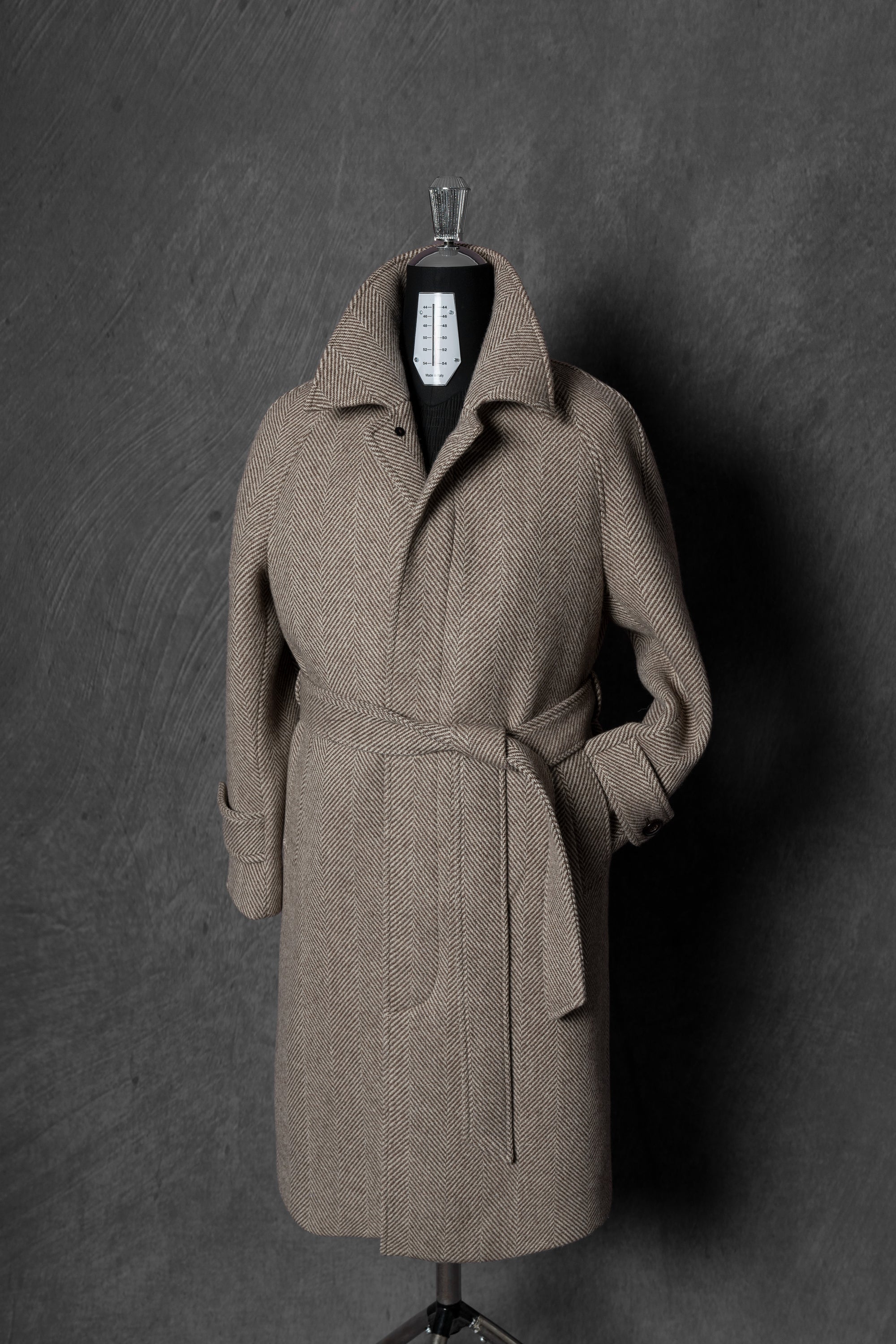 MTO Light Camel Wool Alpaca Balmacaan Coat