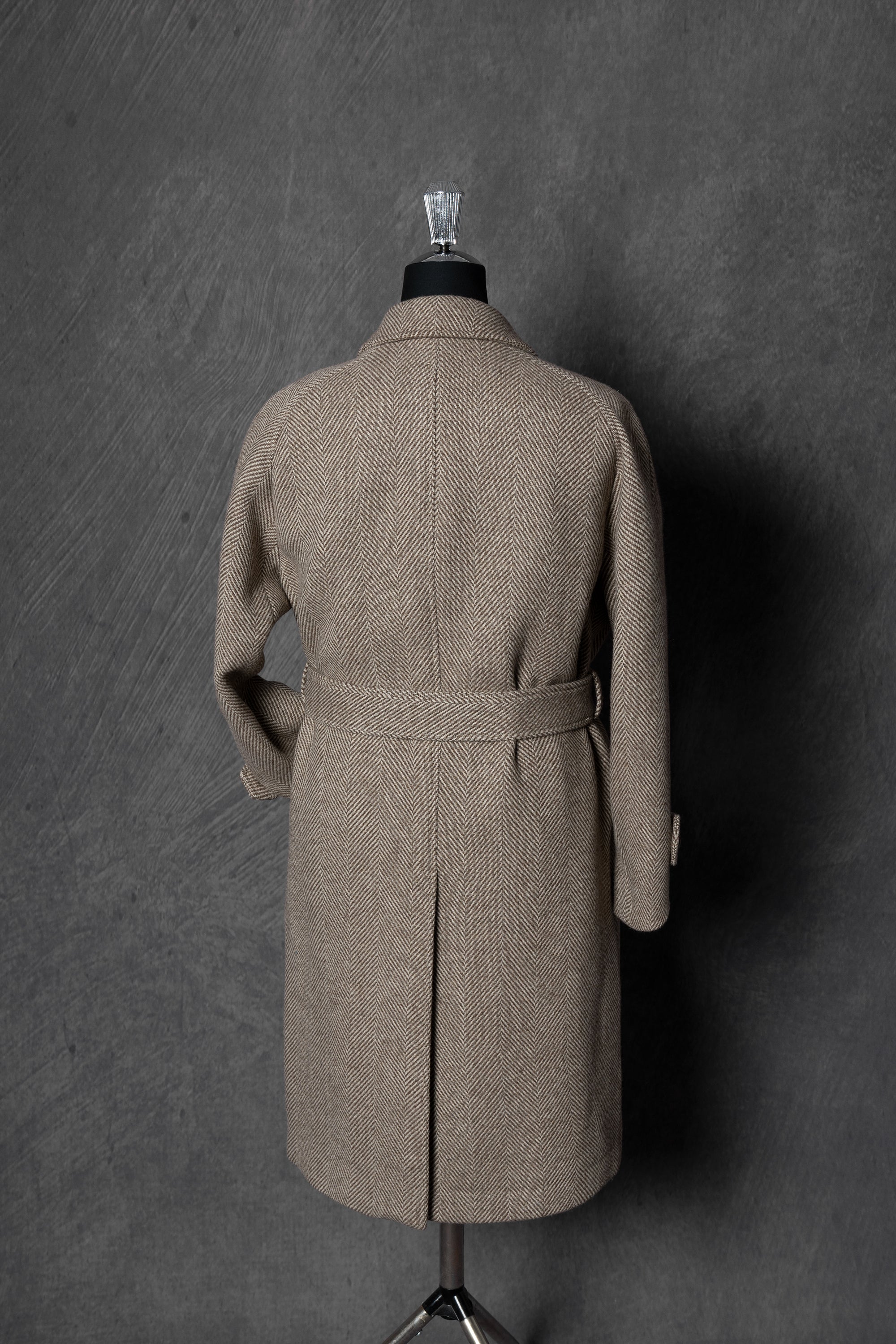 MTO Light Camel Wool Alpaca Balmacaan Coat