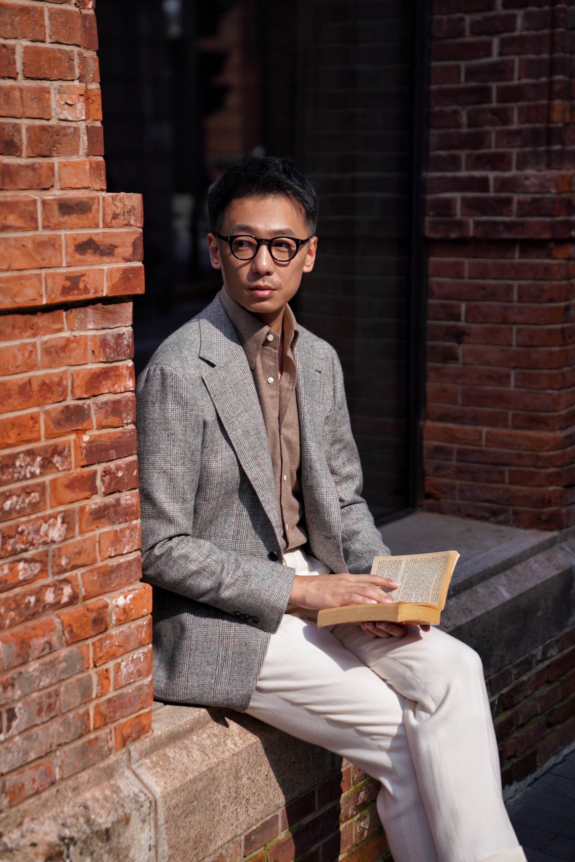 Light Grey Glen Check Jacket #284