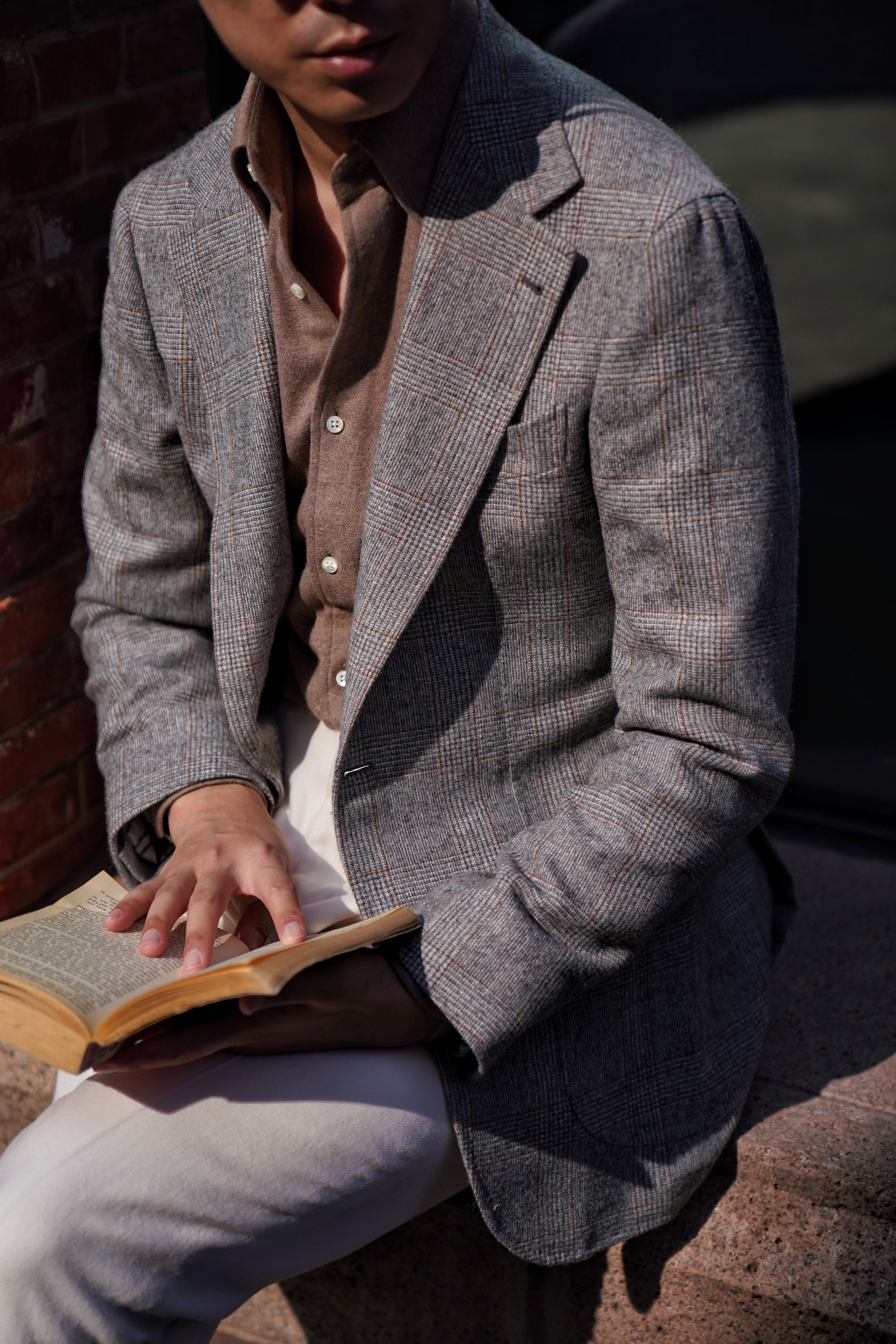 Light Grey Glen Check Jacket #284