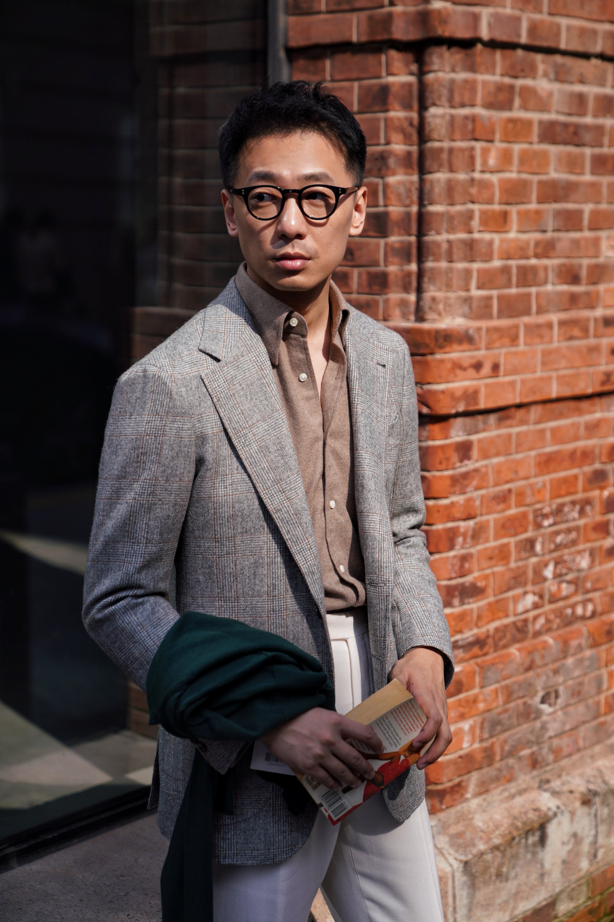 Light Grey Glen Check Jacket #284