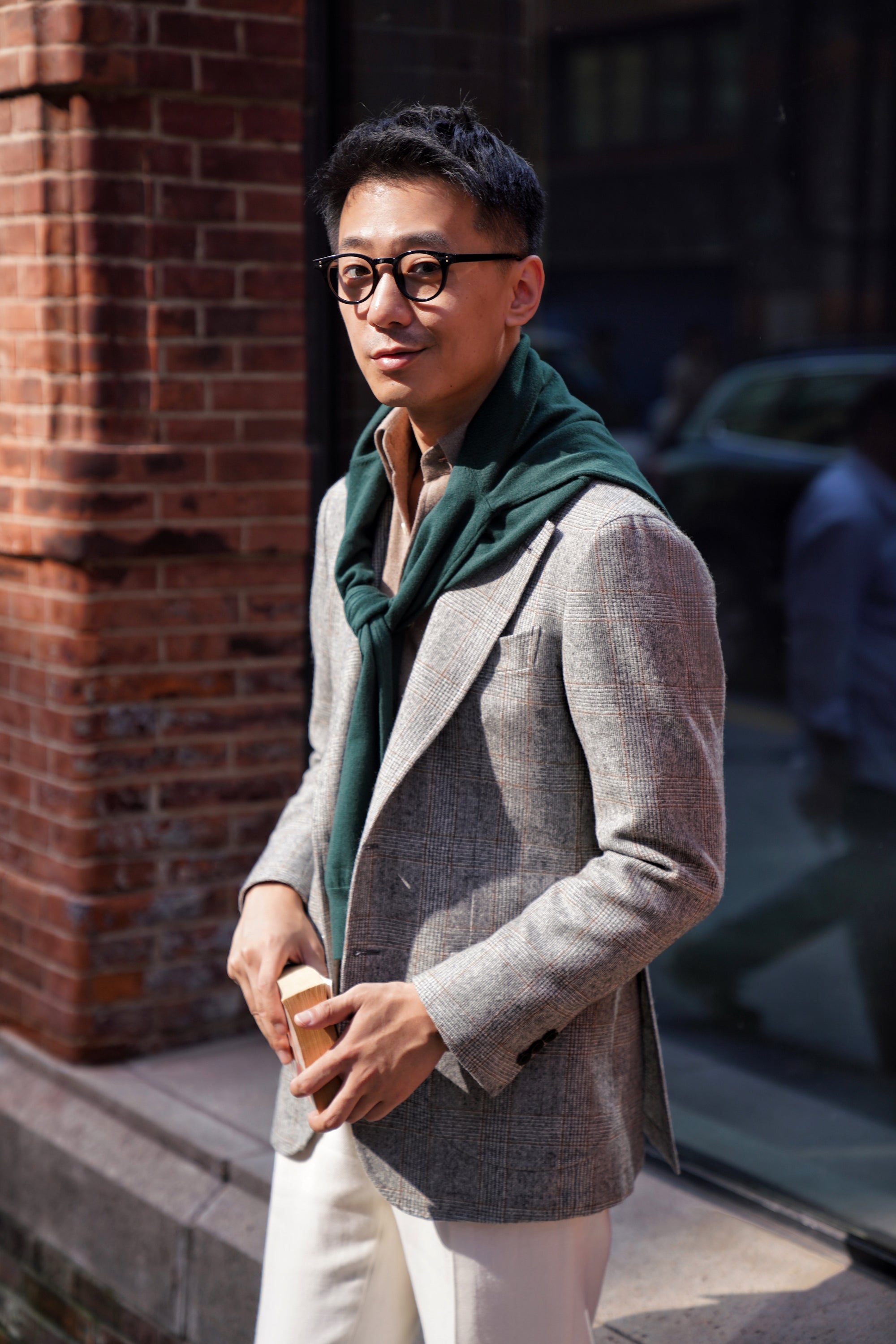 Light Grey Glen Check Jacket #284