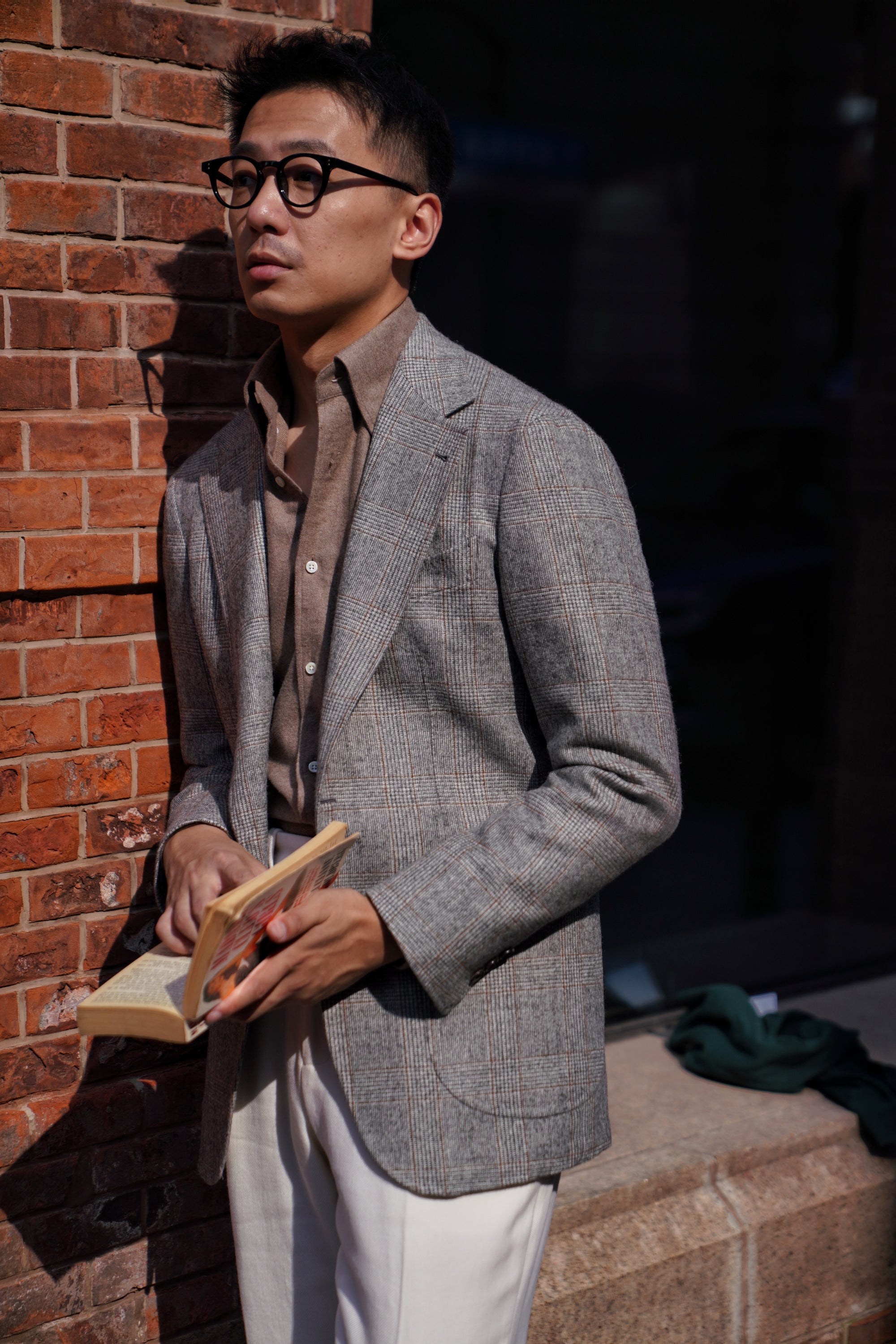 Light Grey Glen Check Jacket #284