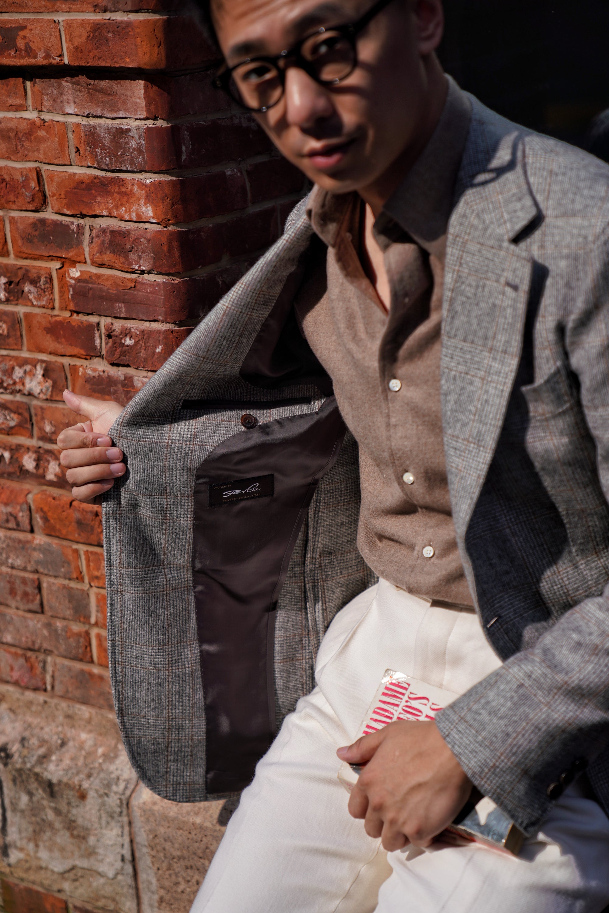 Light Grey Glen Check Jacket #284