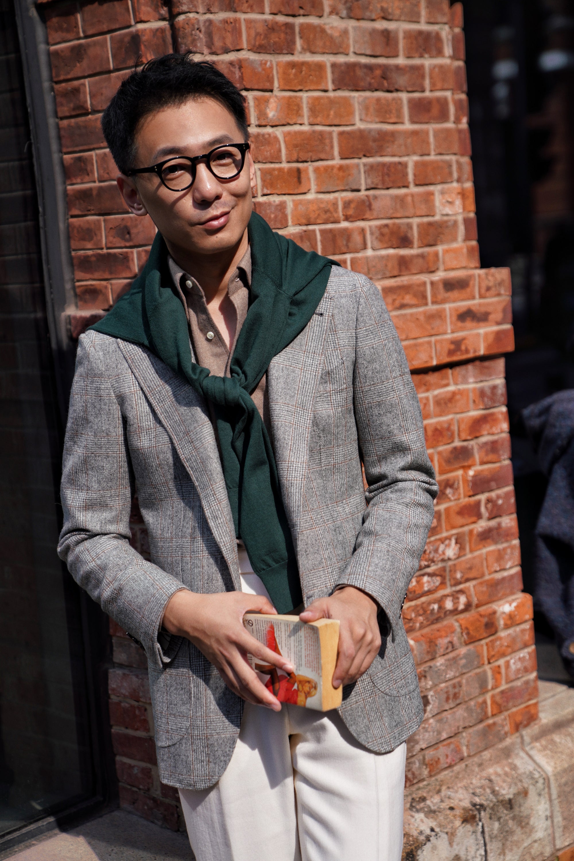 Light Grey Glen Check Jacket #284
