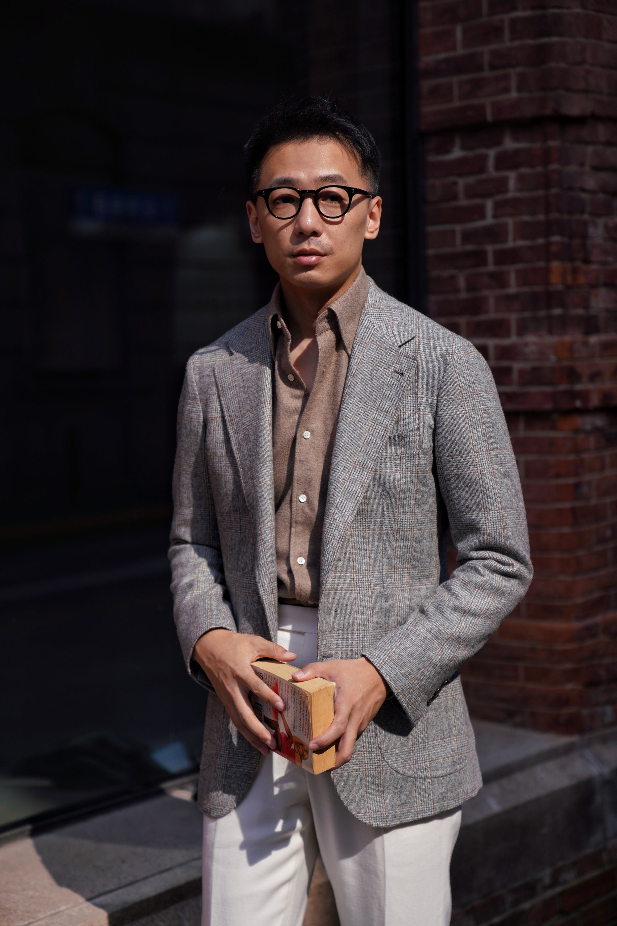Light Grey Glen Check Jacket #284