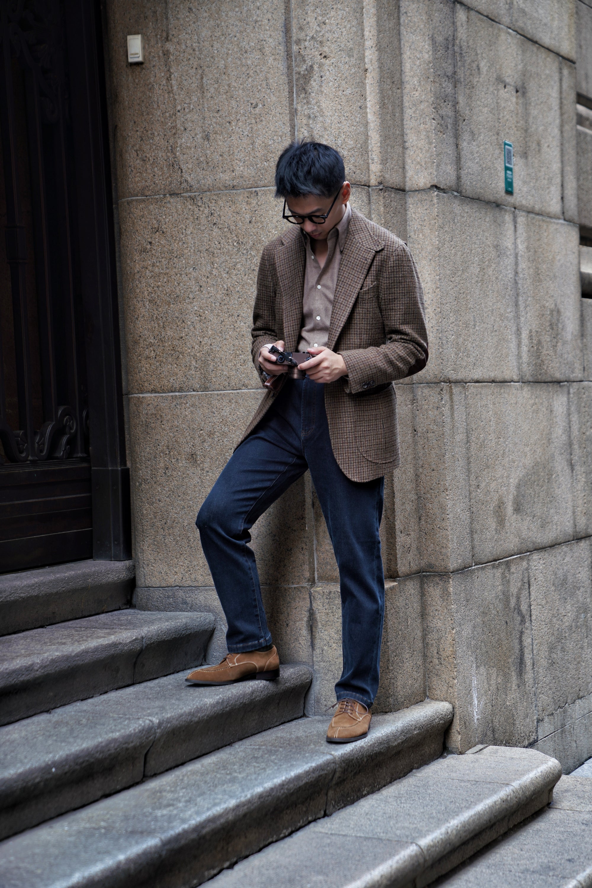 MTO Sage Houndstooth Tweed Hunting Jacket #281