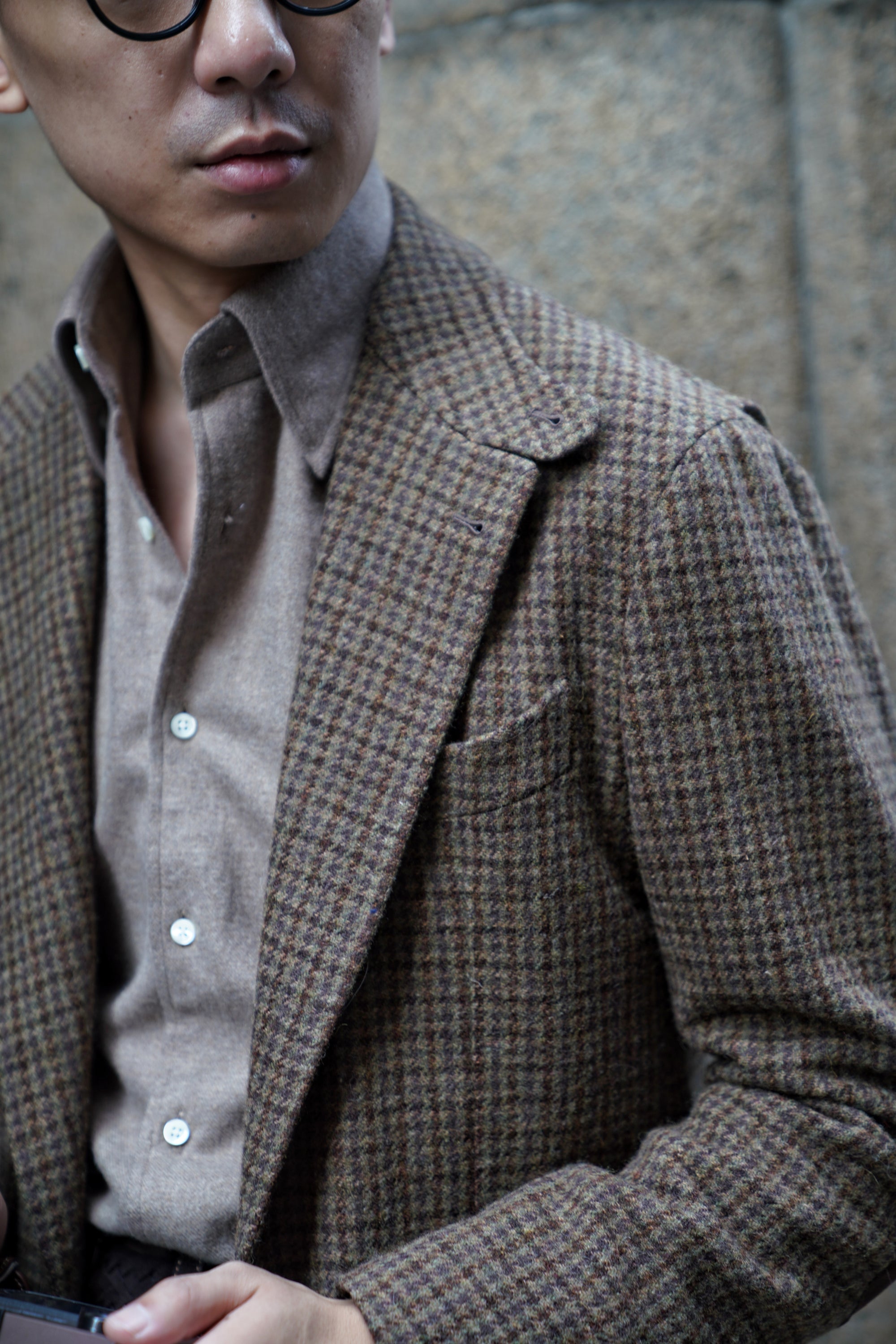 MTO Sage Houndstooth Tweed Hunting Jacket #281