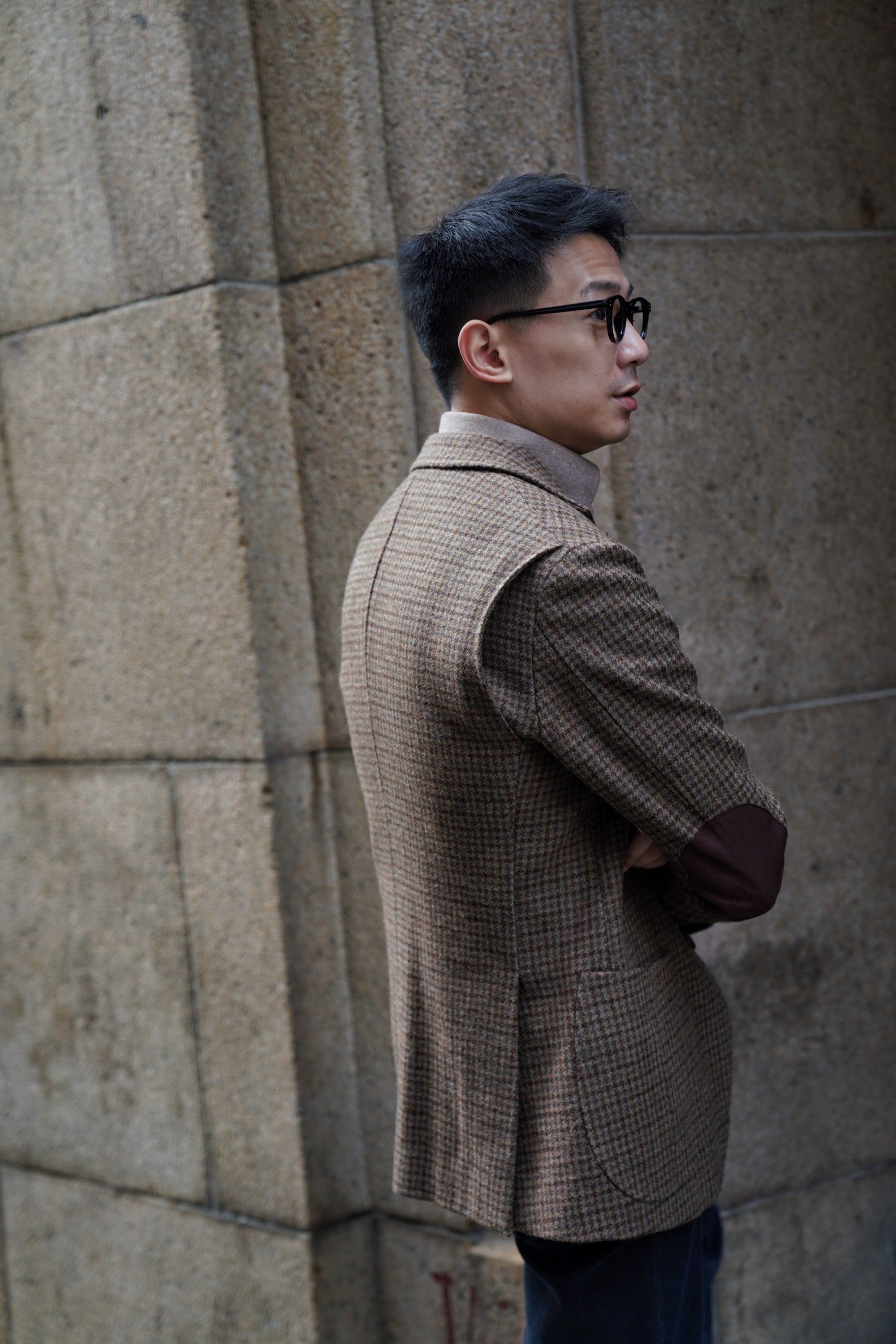 MTO Sage Houndstooth Tweed Hunting Jacket #281