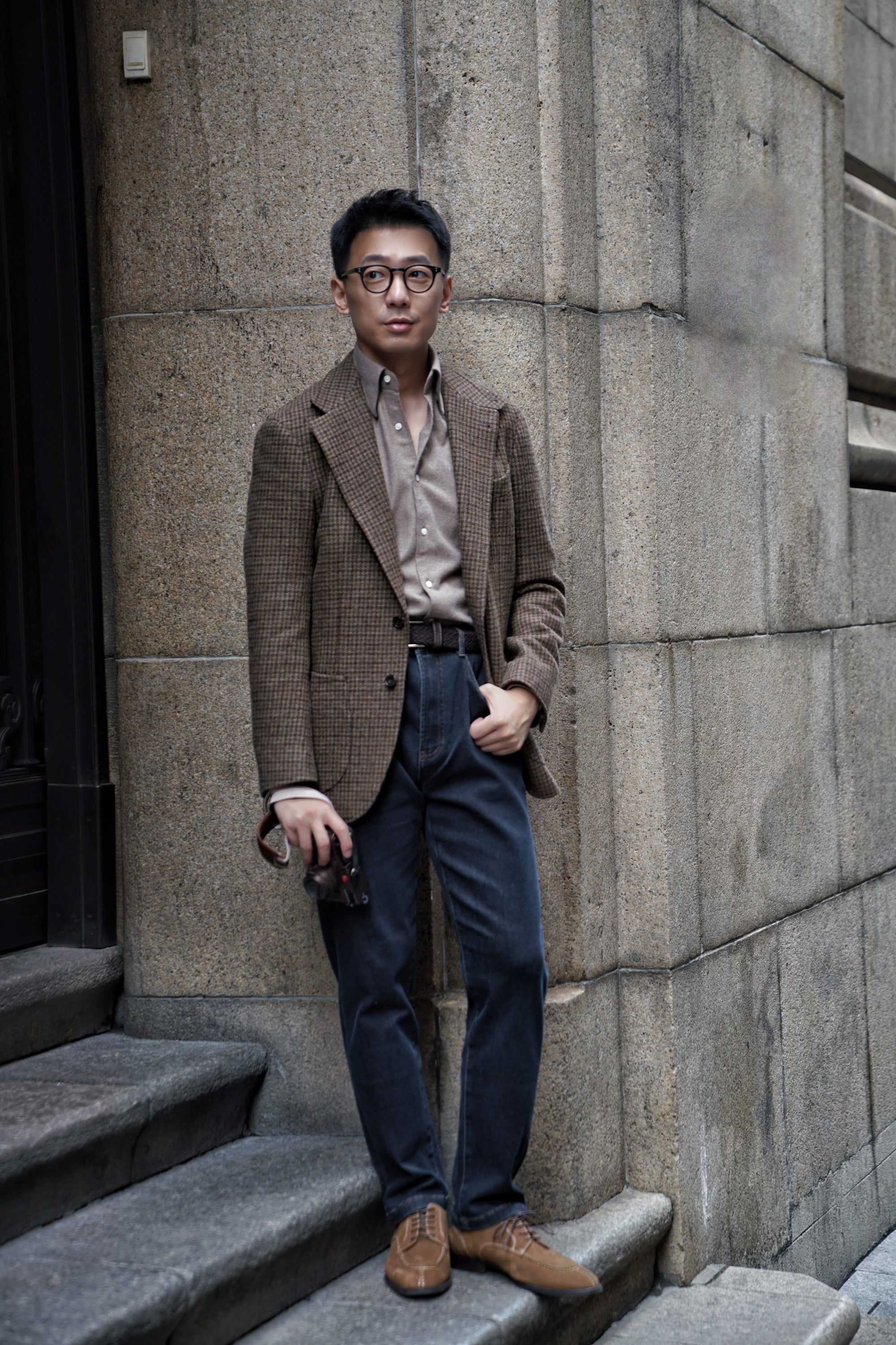 MTO Sage Houndstooth Tweed Hunting Jacket #281