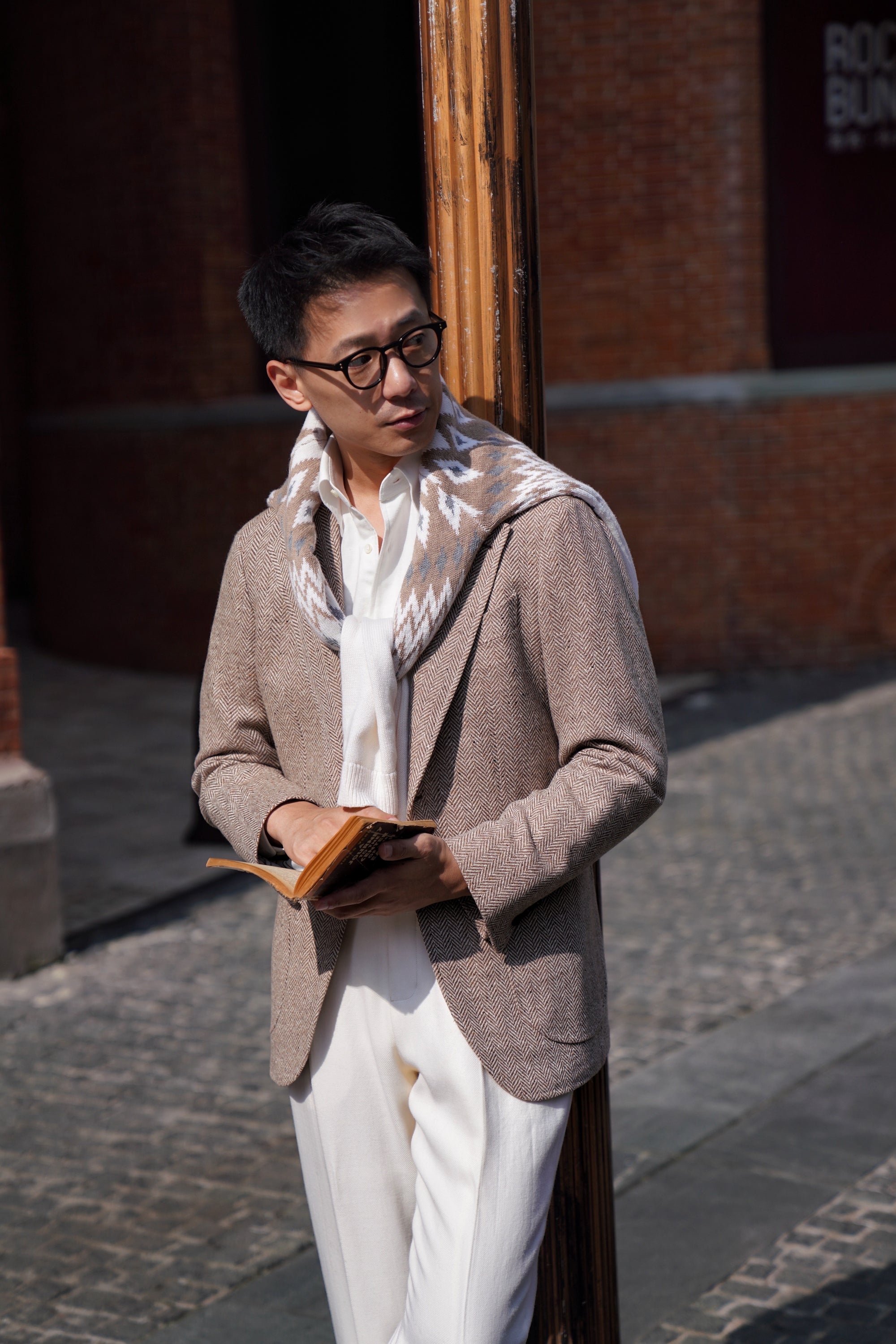 Camel Herringbone Blending Jacket #283