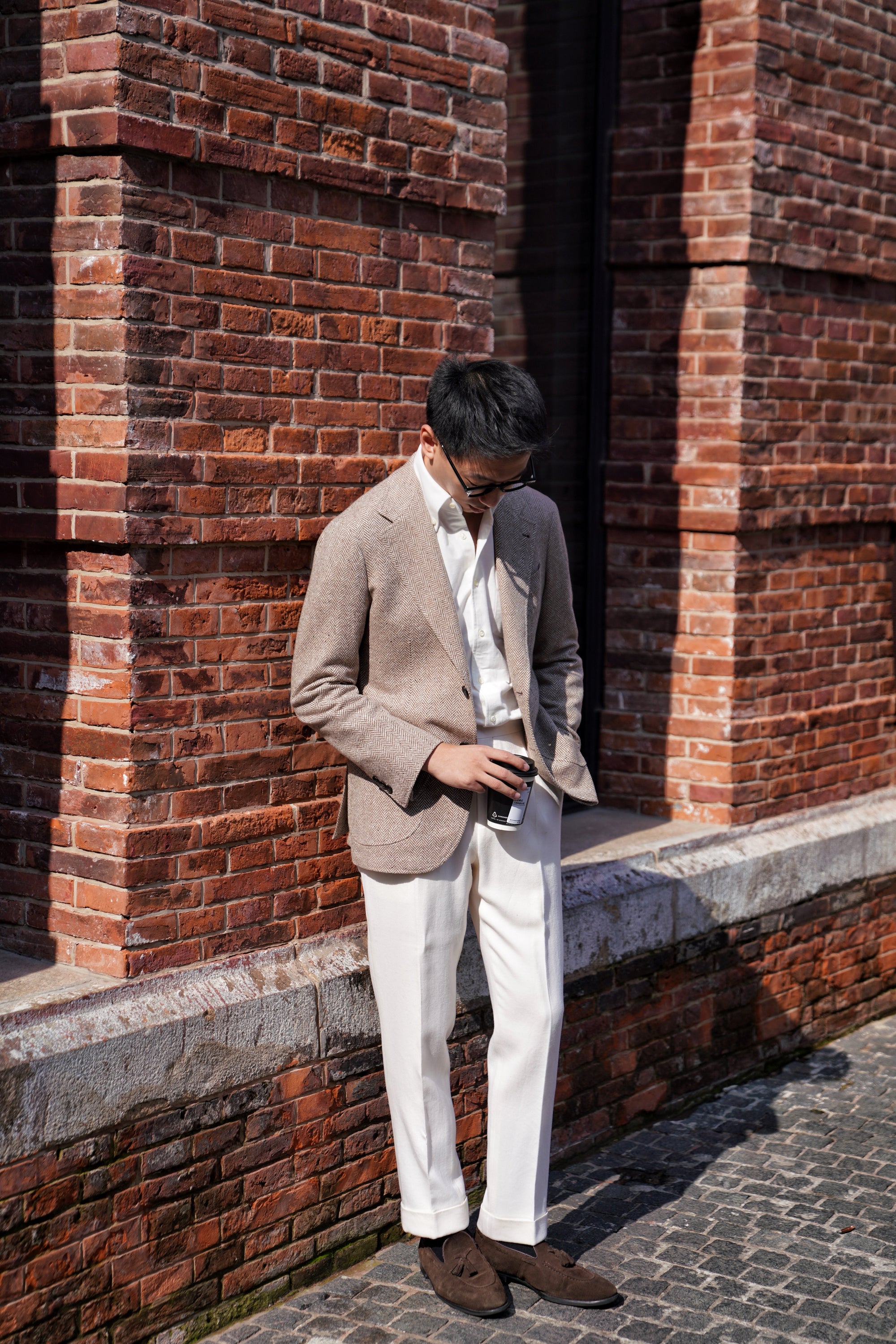 Camel Herringbone Blending Jacket #283