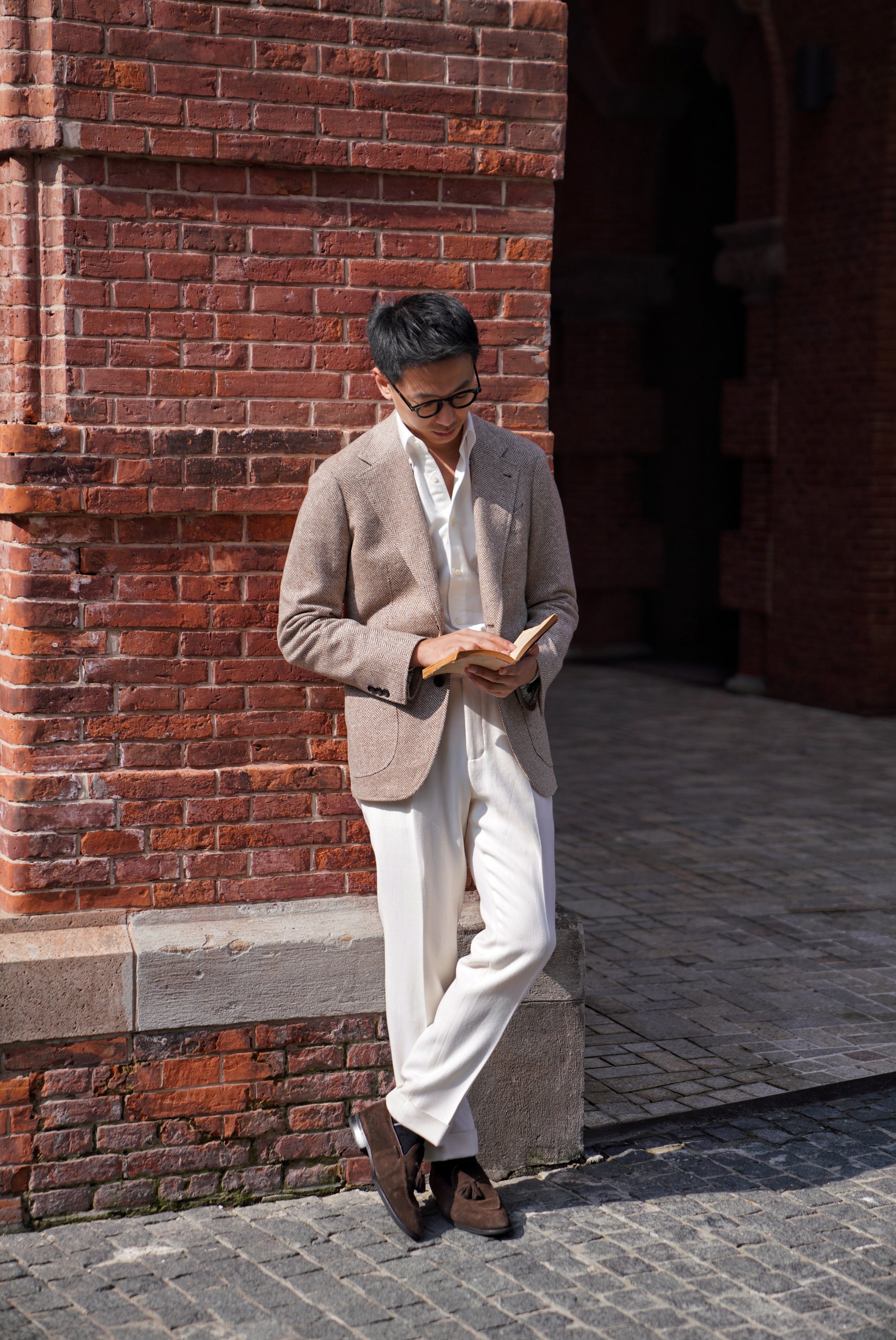 Camel Herringbone Blending Jacket #283