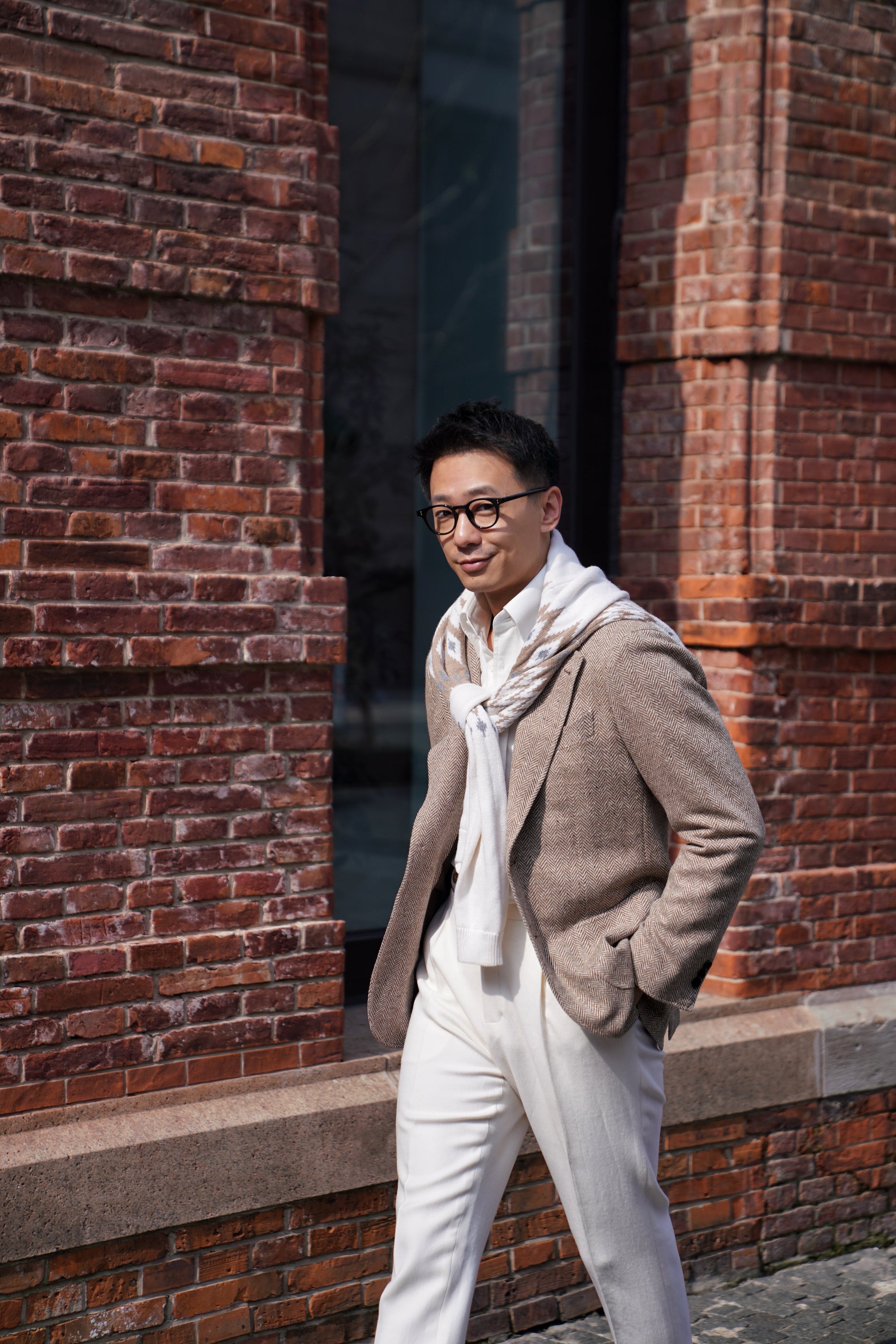 Camel Herringbone Blending Jacket #283