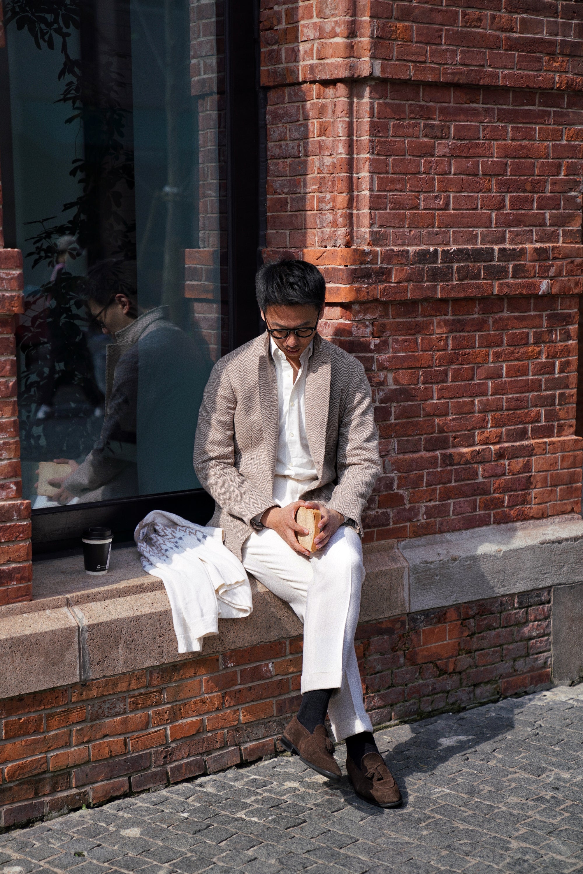 Camel Herringbone Blending Jacket #283