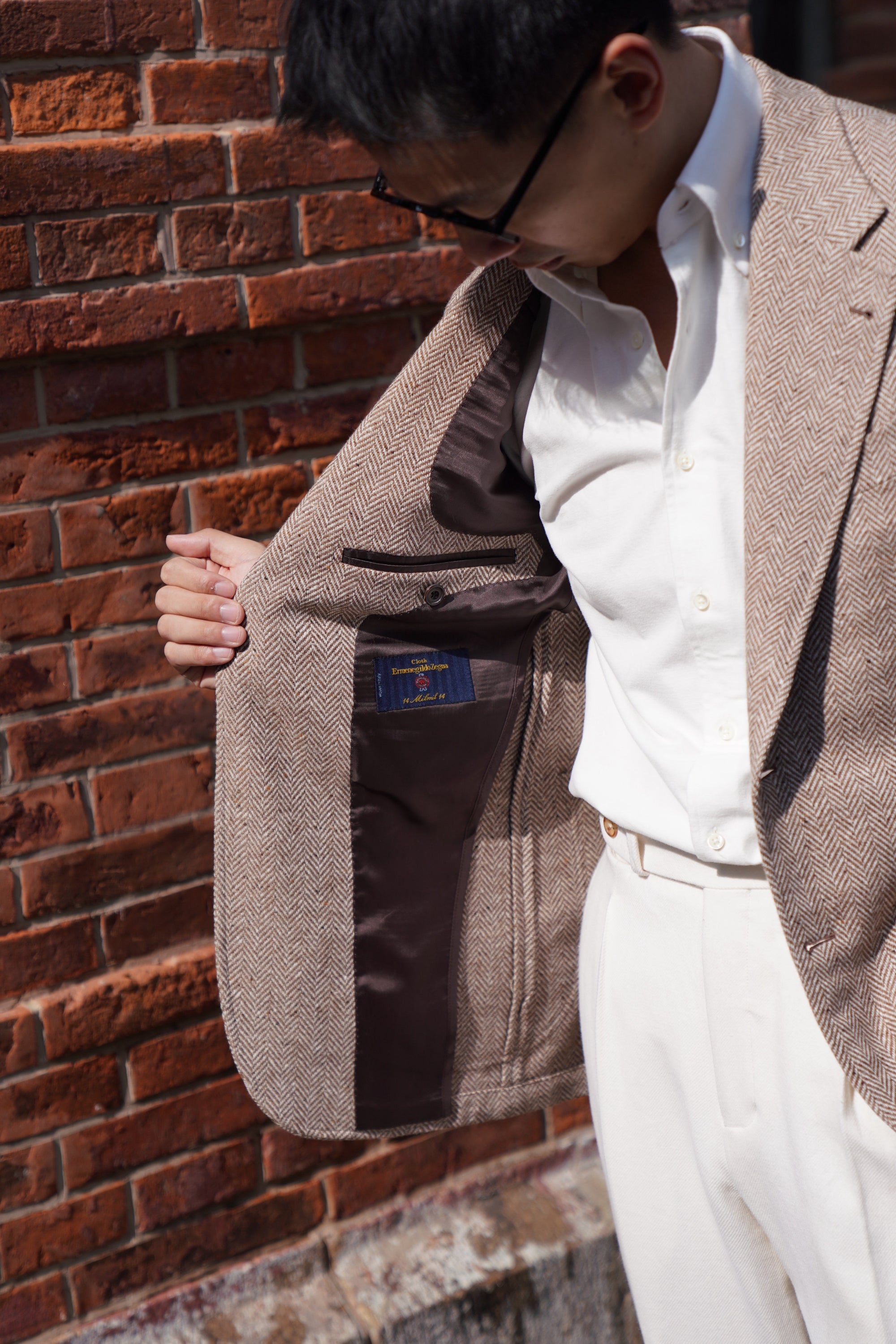 Camel Herringbone Blending Jacket #283