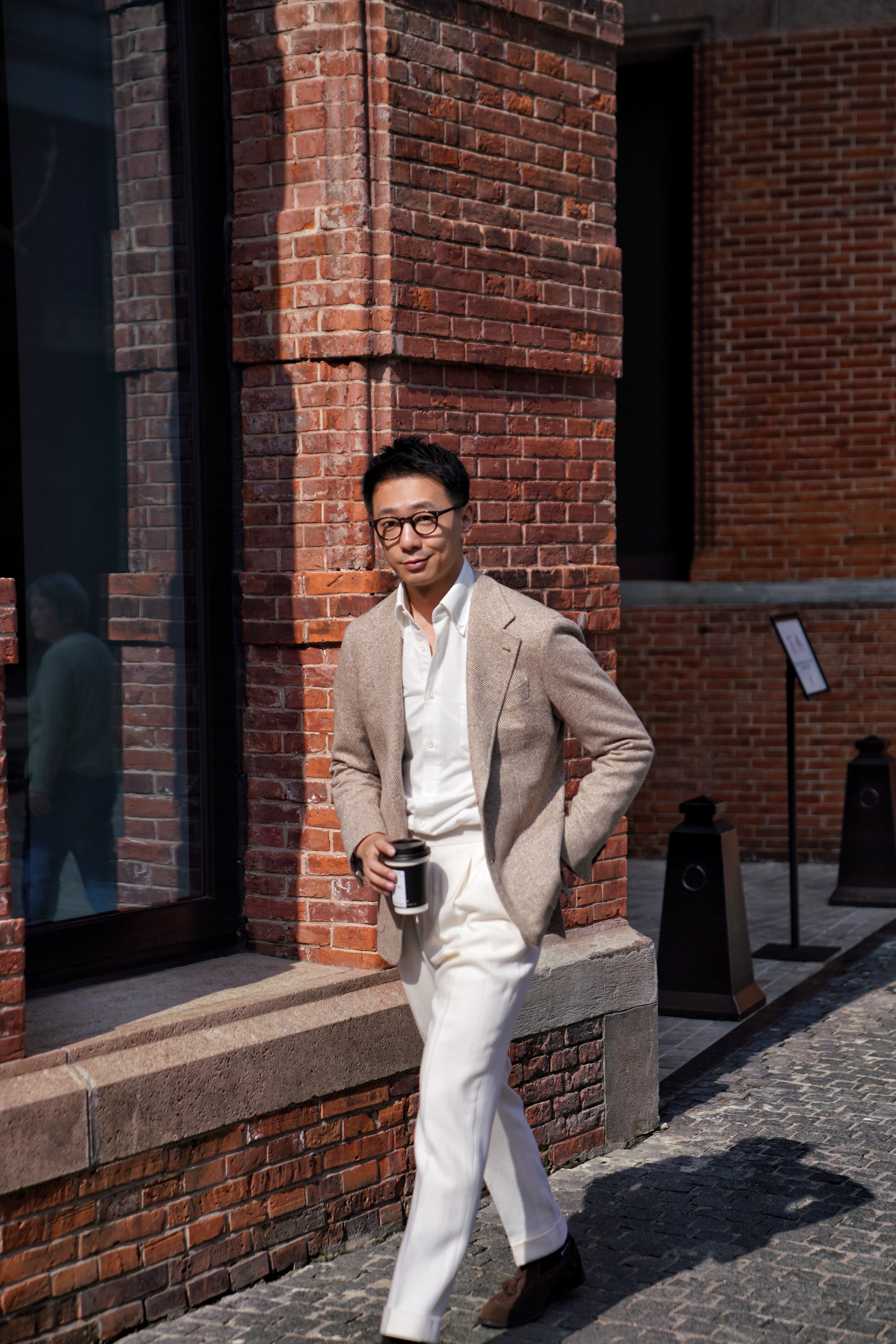 Camel Herringbone Blending Jacket #283