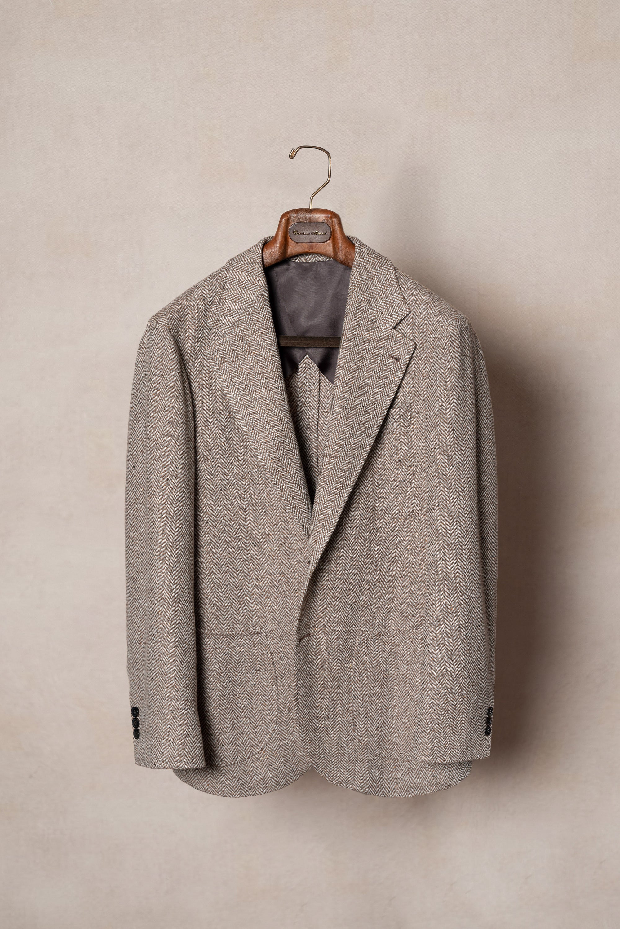 Camel Herringbone Blending Jacket #283