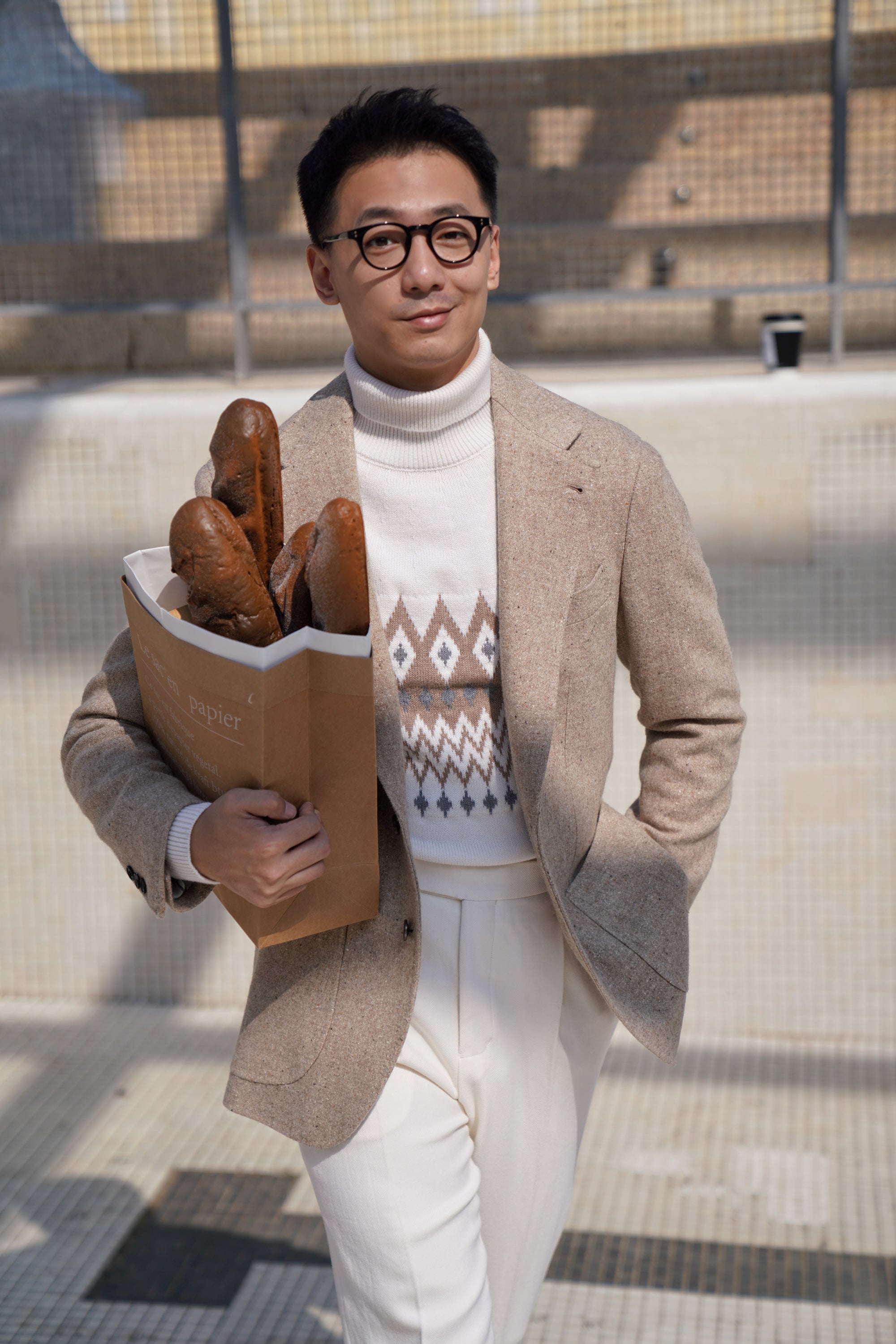 Camel Donegal Tweed Jacket #280