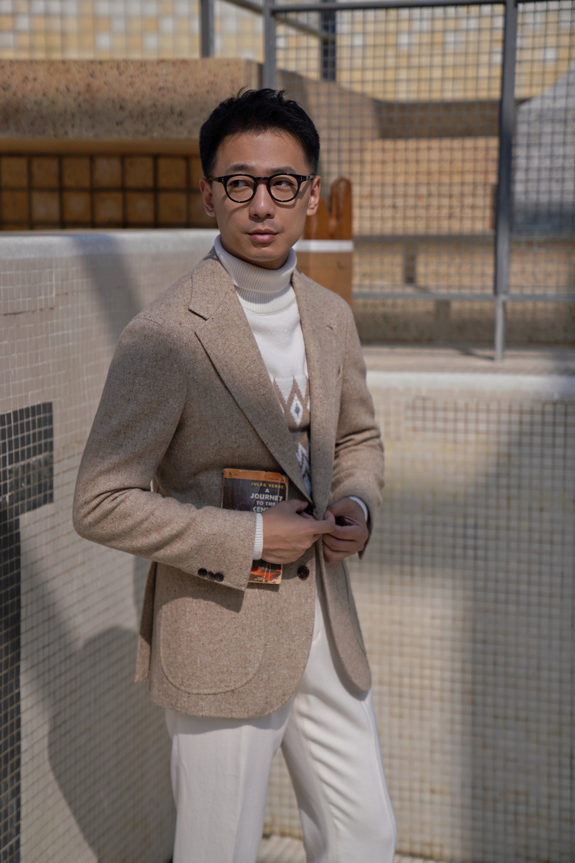 Camel Donegal Tweed Jacket #280