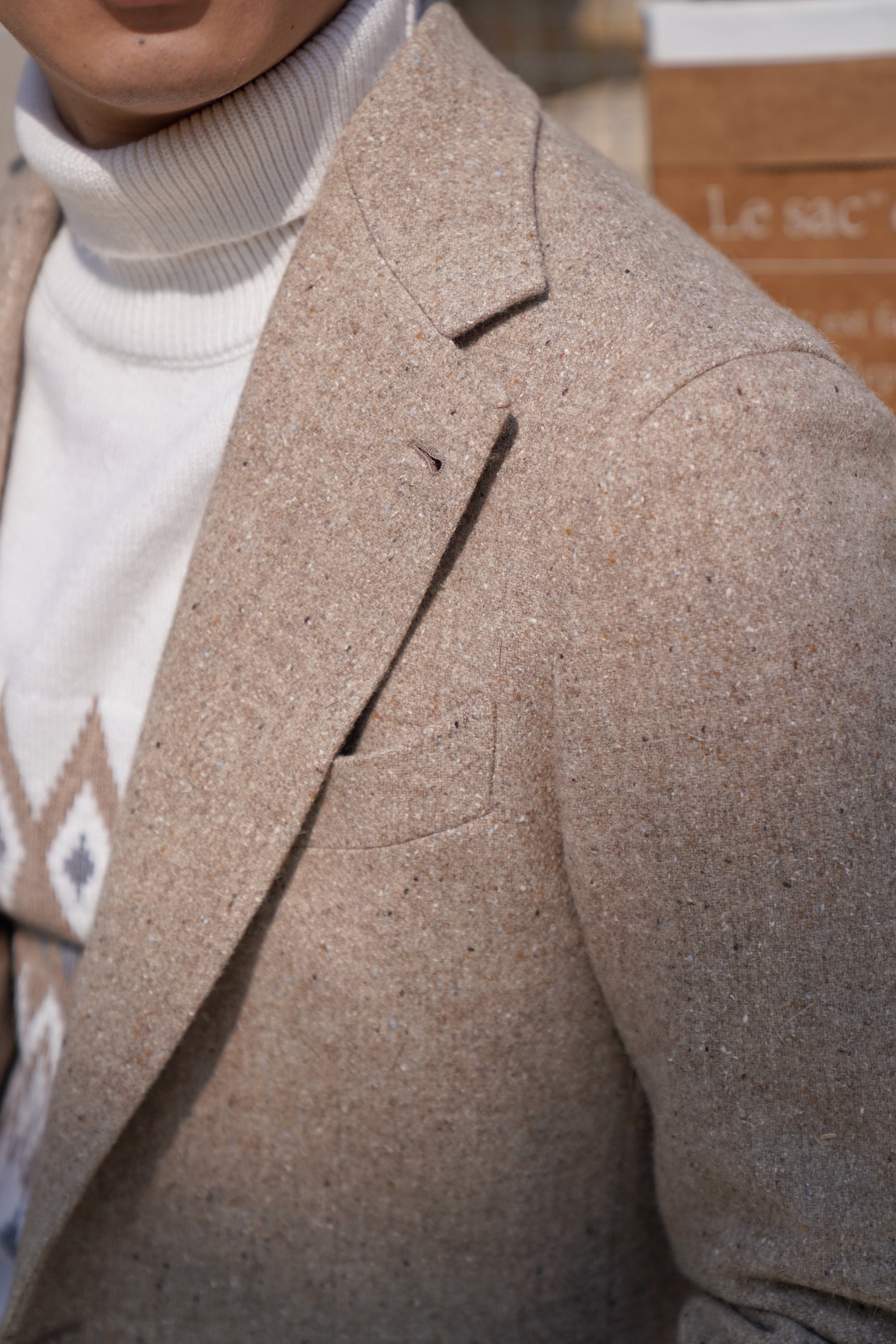Camel Donegal Tweed Jacket #280