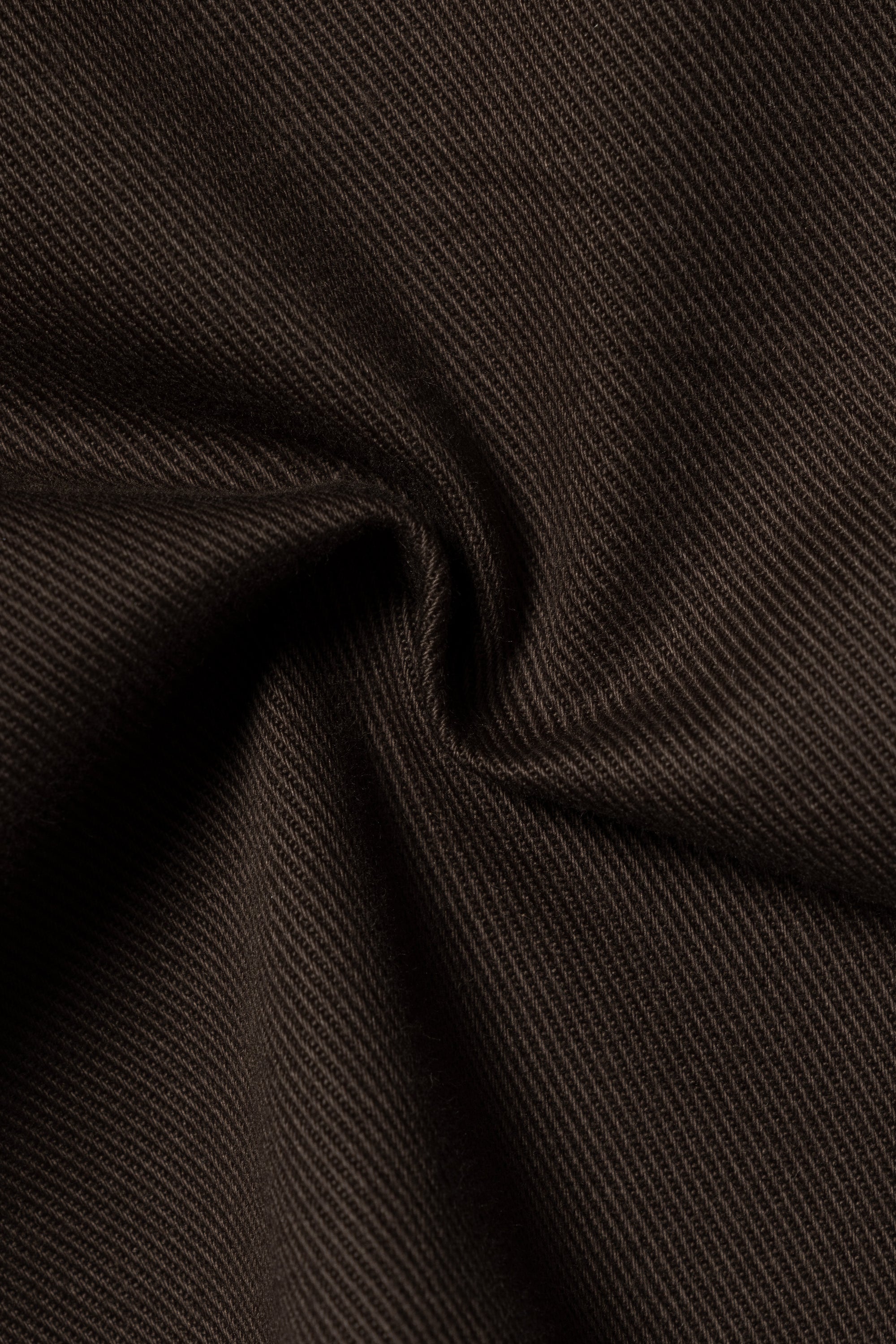 Chocolate Cotton Whipcord Balmacaan Raincoat