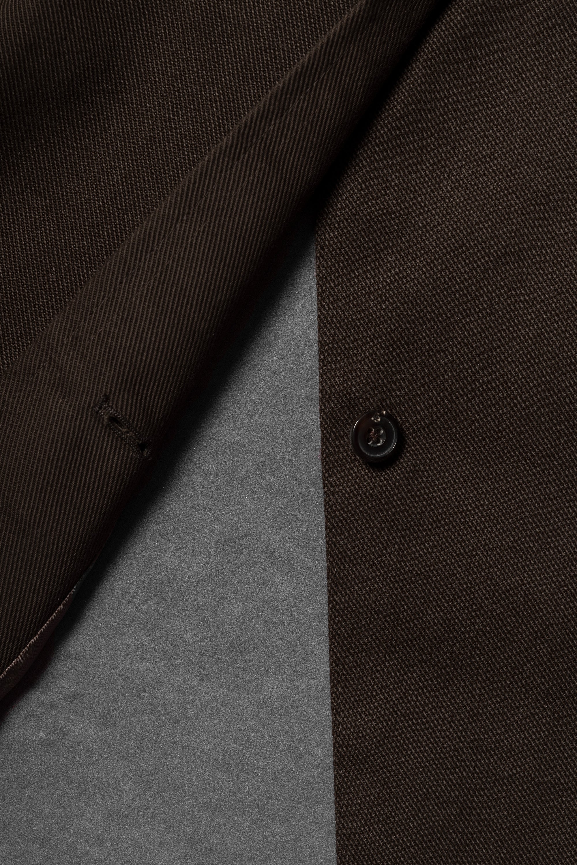 Chocolate Cotton Whipcord Balmacaan Raincoat