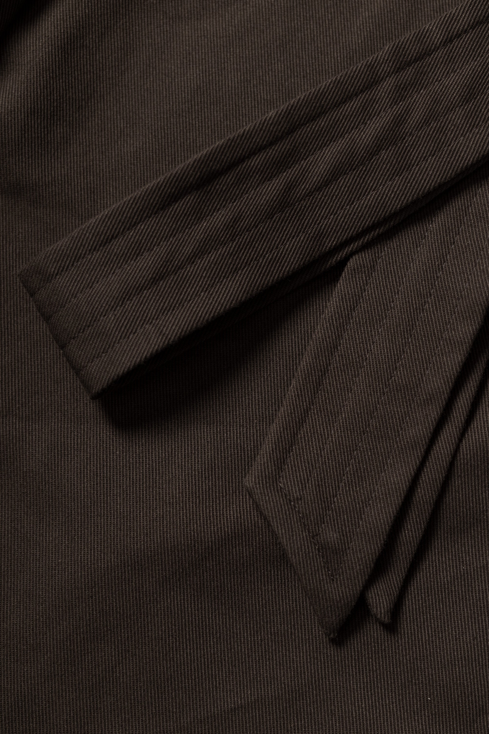 Chocolate Cotton Whipcord Balmacaan Raincoat