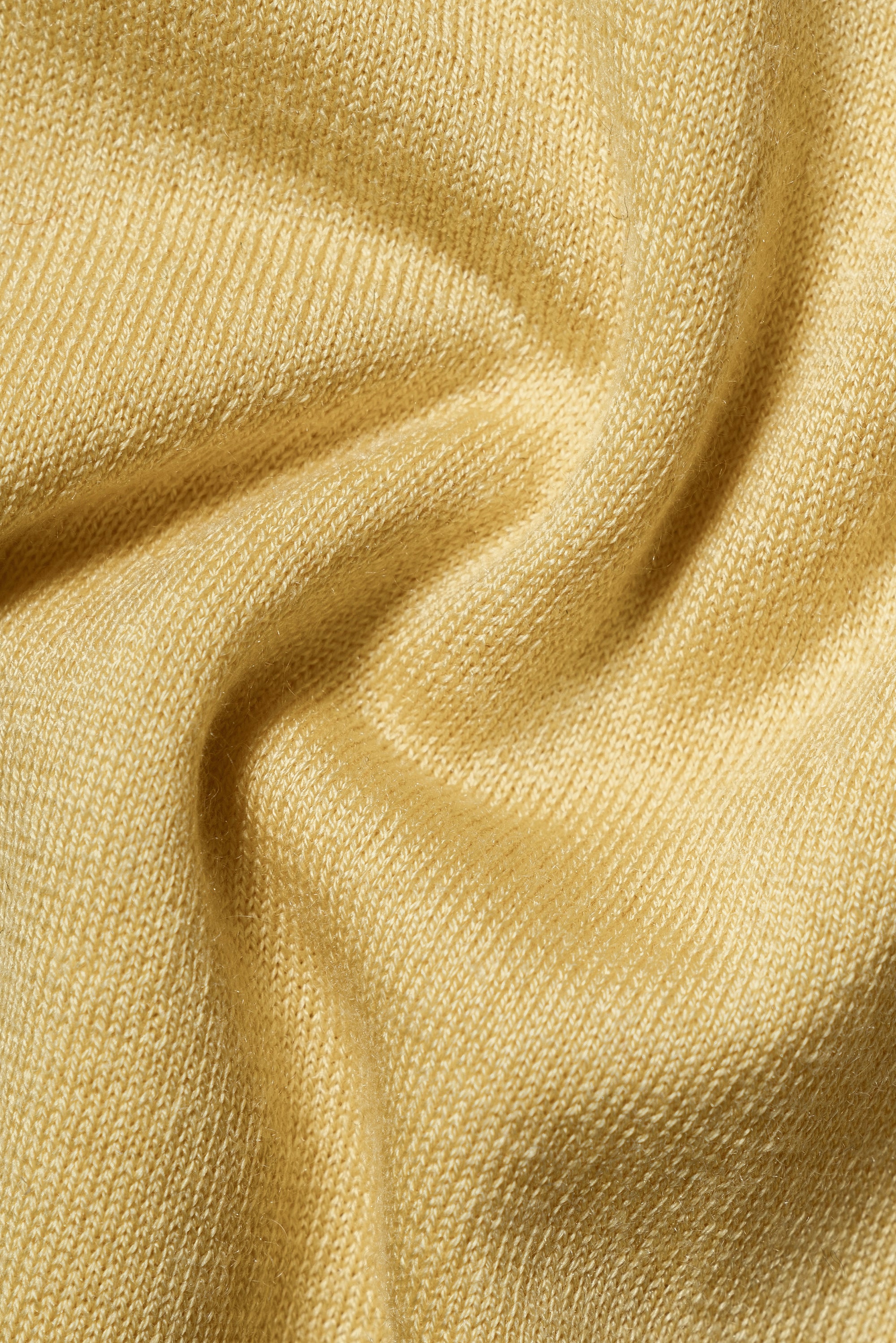 Lemon/Foggy Blue Silk Cashmere Knitted Polo
