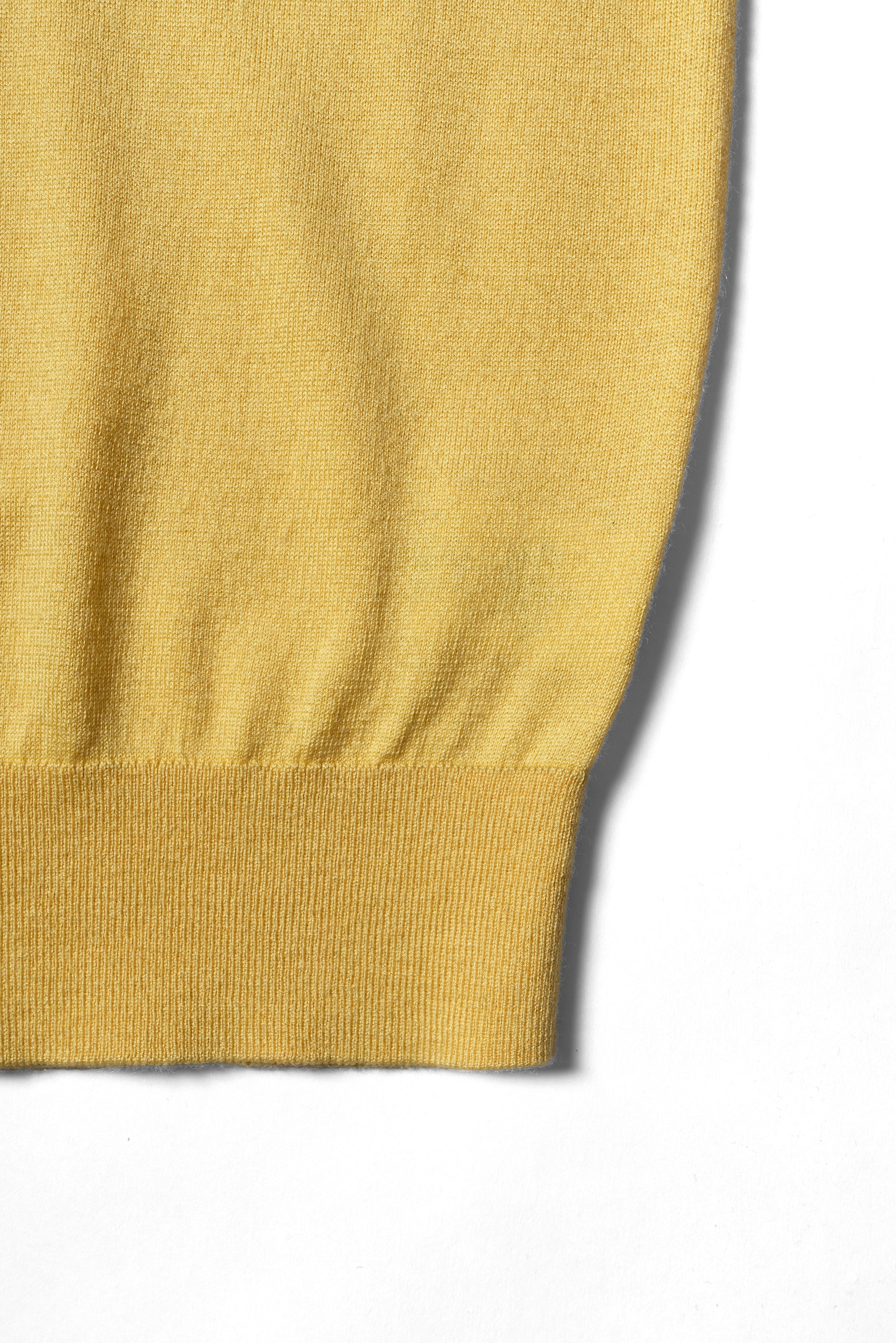 Lemon/Foggy Blue Silk Cashmere Knitted Polo