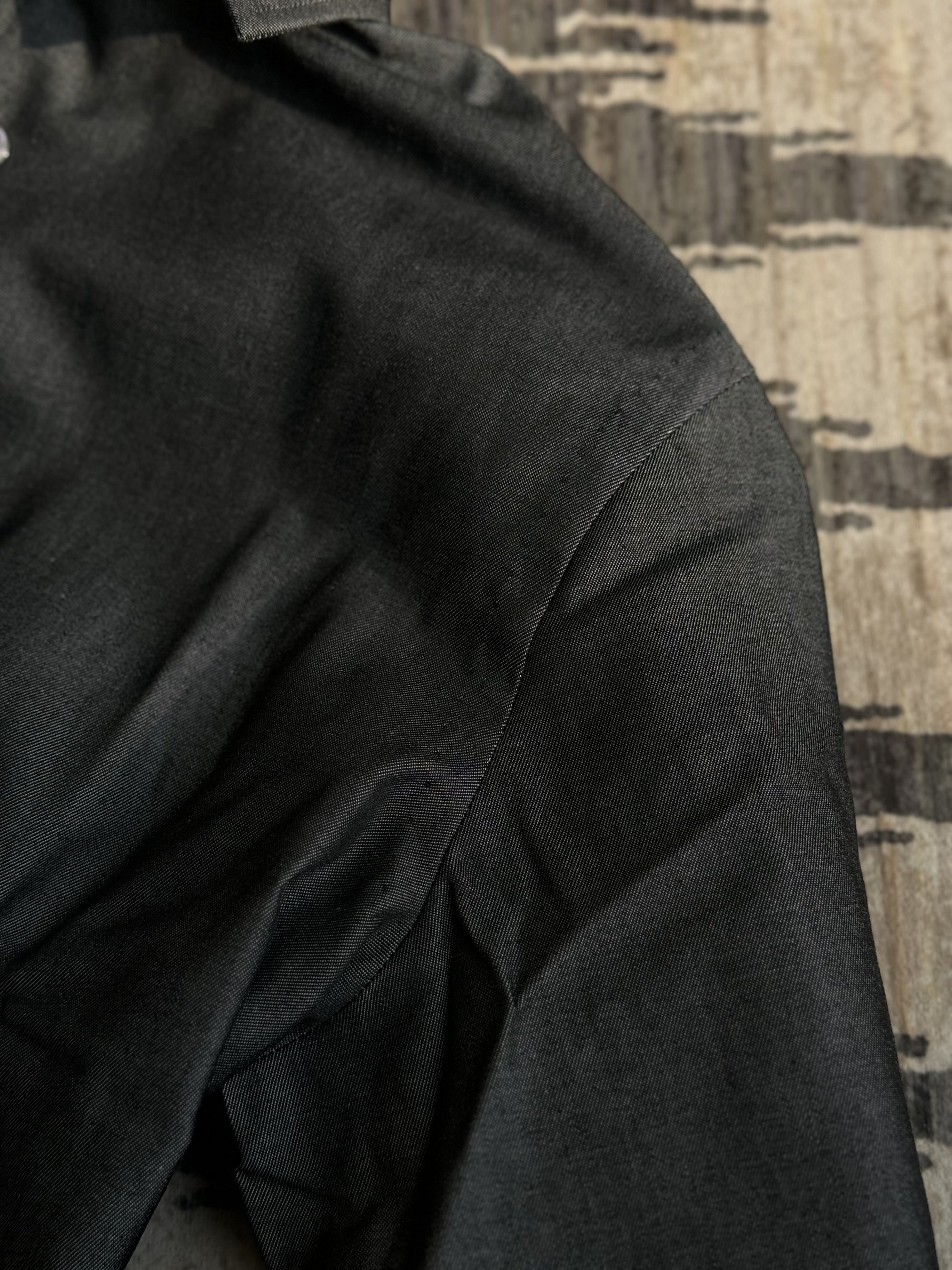 MTO Hand-stitched Black Denim Shirt #18