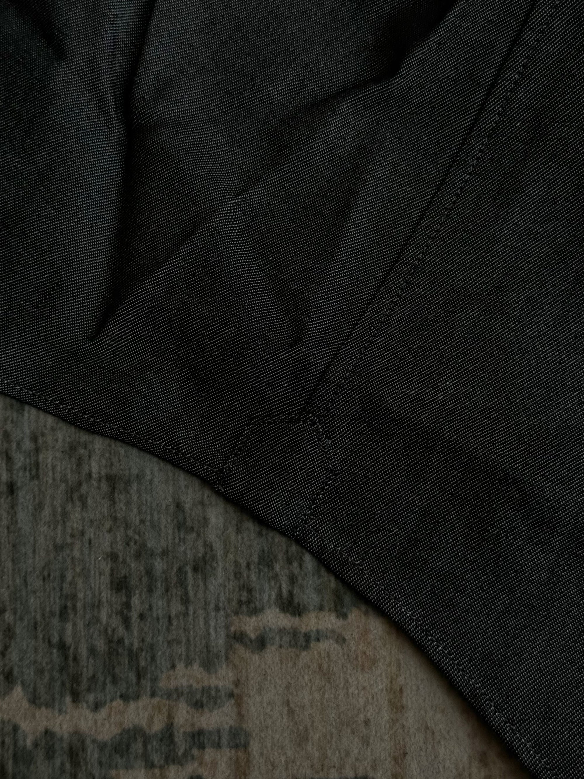 MTO Hand-stitched Black Denim Shirt #18