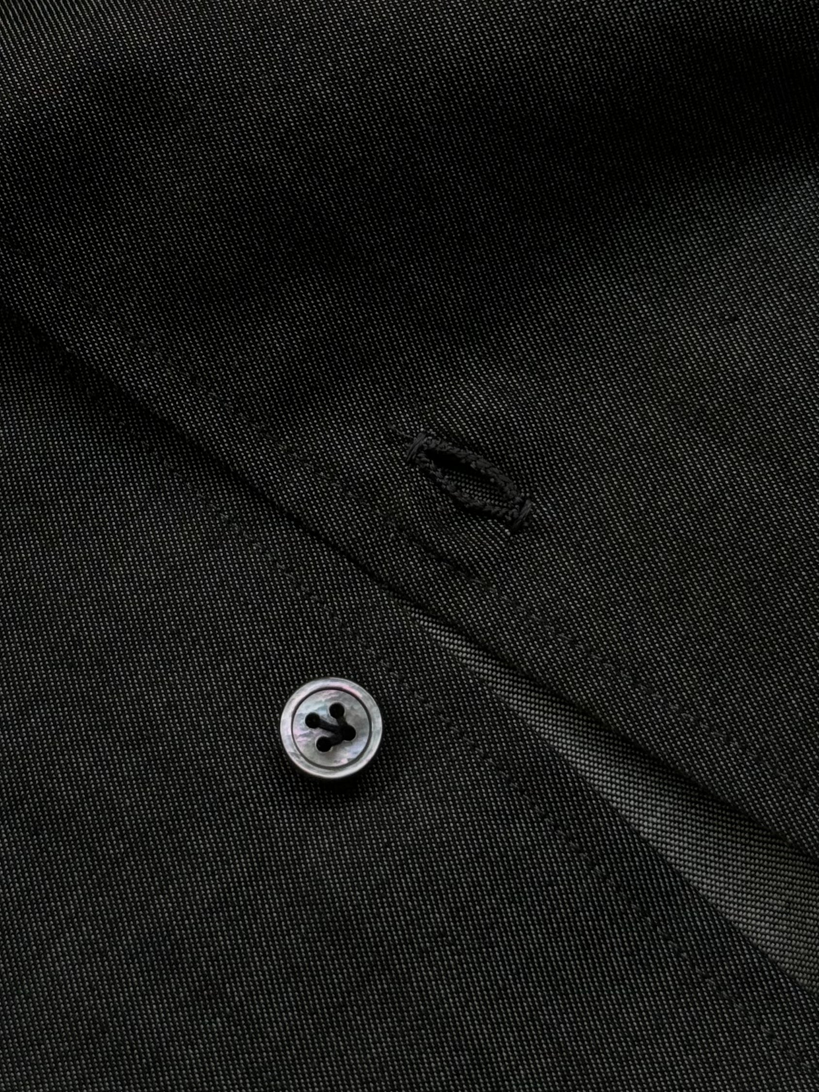 MTO Hand-stitched Black Denim Shirt #18