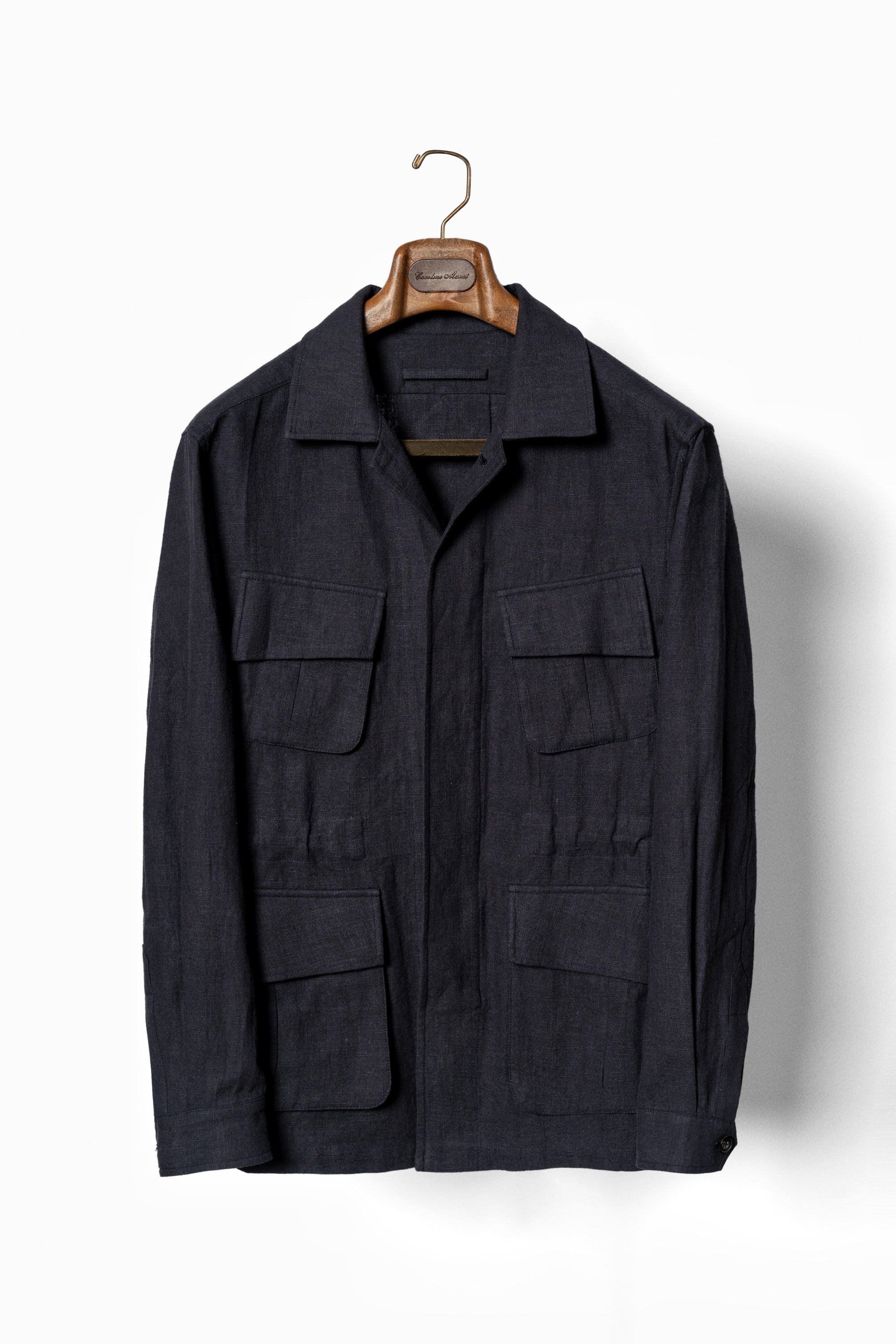 Ink Blue Linen Cotton M42 Jacket