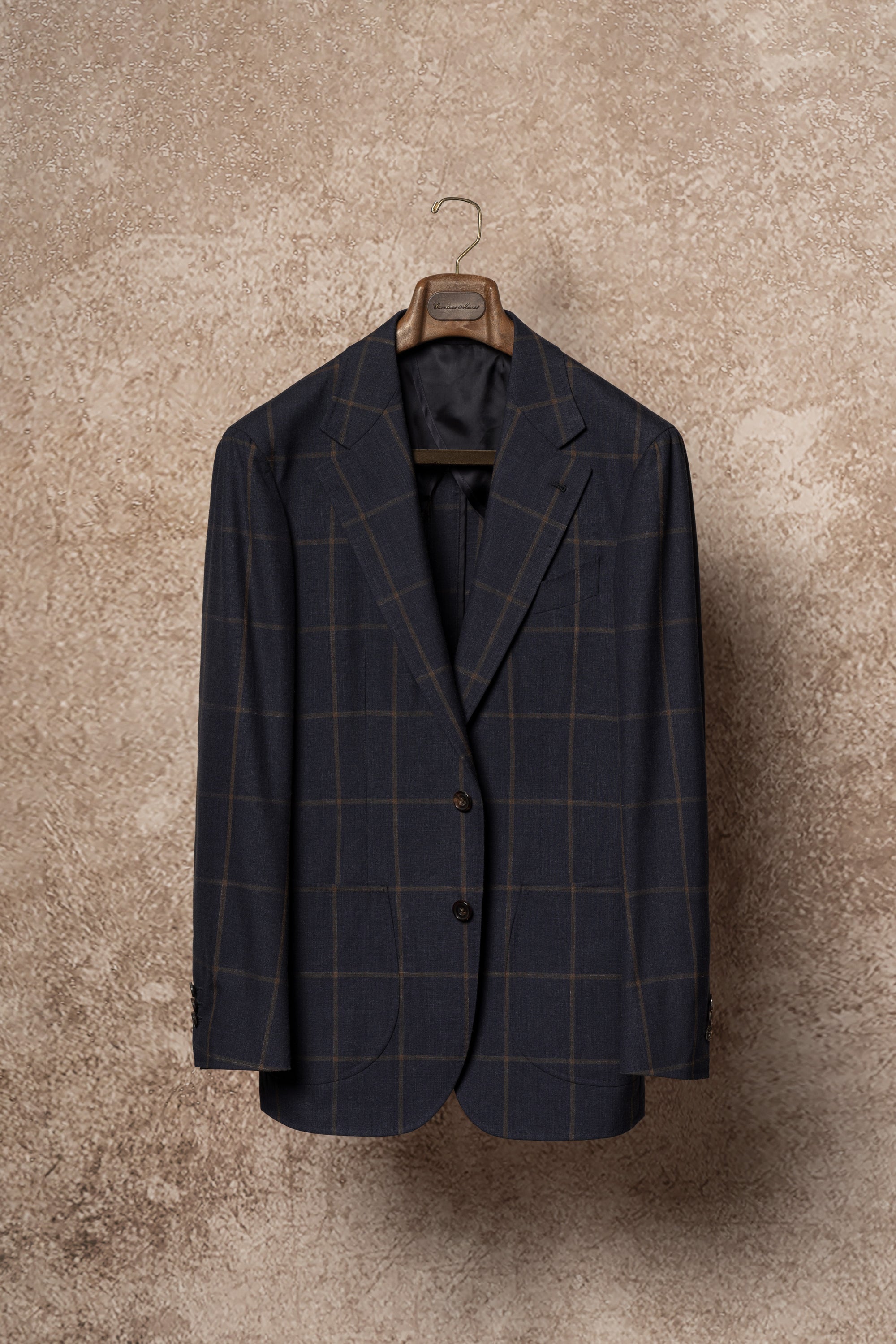 Navy Brown Windowpane Jacket #38
