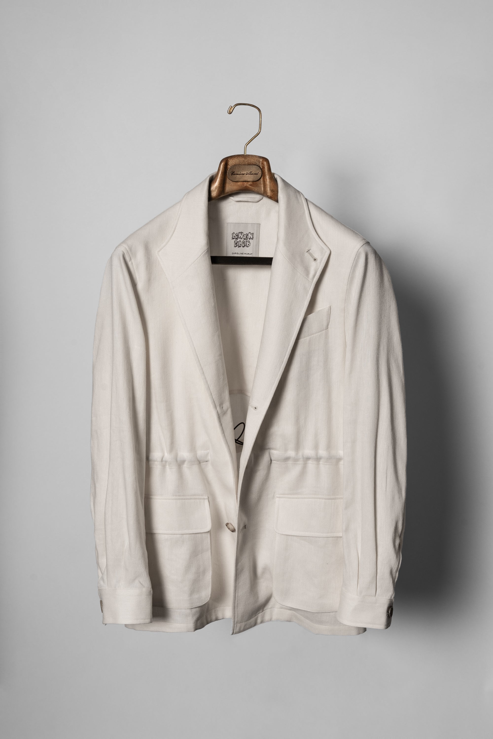 Beige Linen Wool Teba Jacket