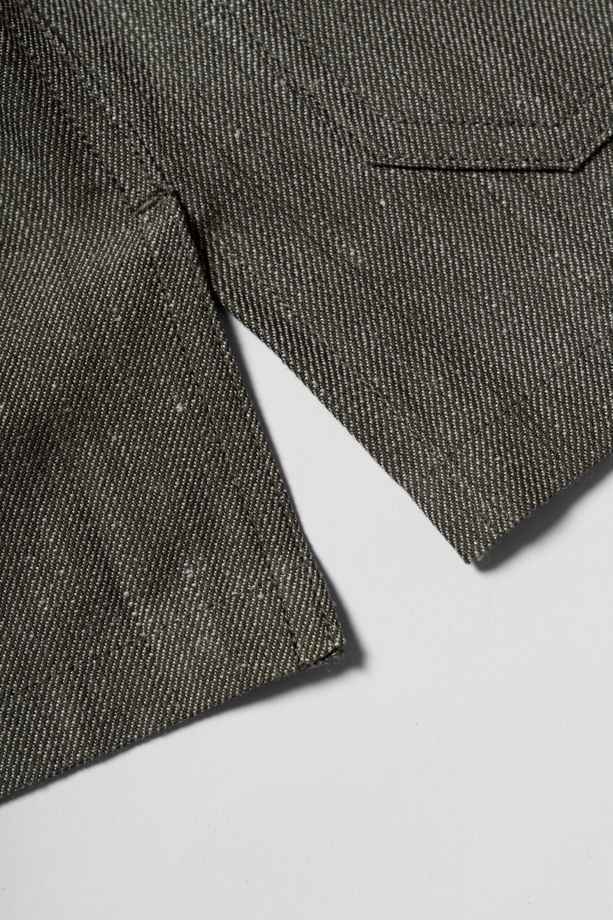 Slate Olive Linen Cotton Chore Jacket