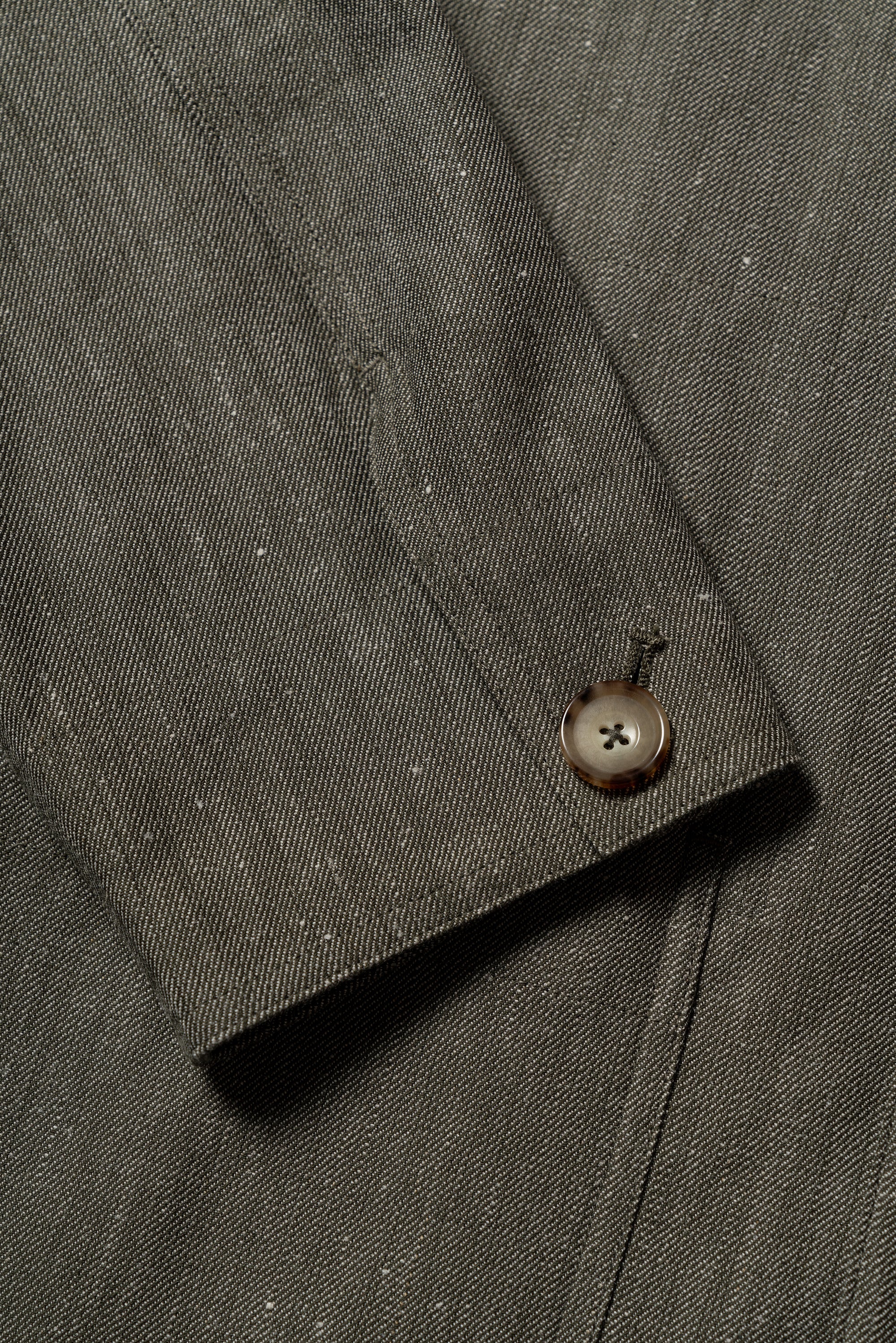 Slate Olive Linen Cotton Chore Jacket