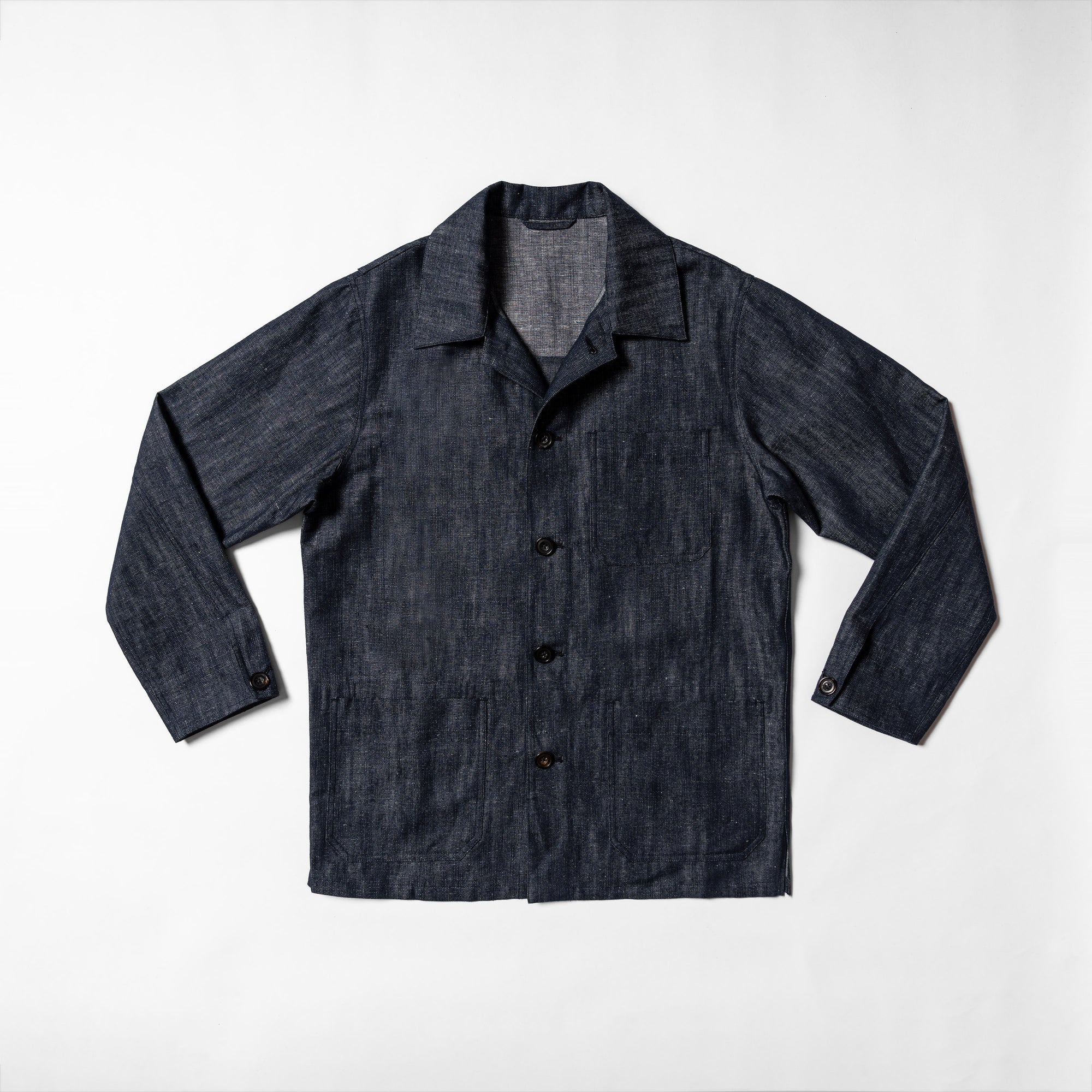 Denim Linen Cotton Chore Jacket