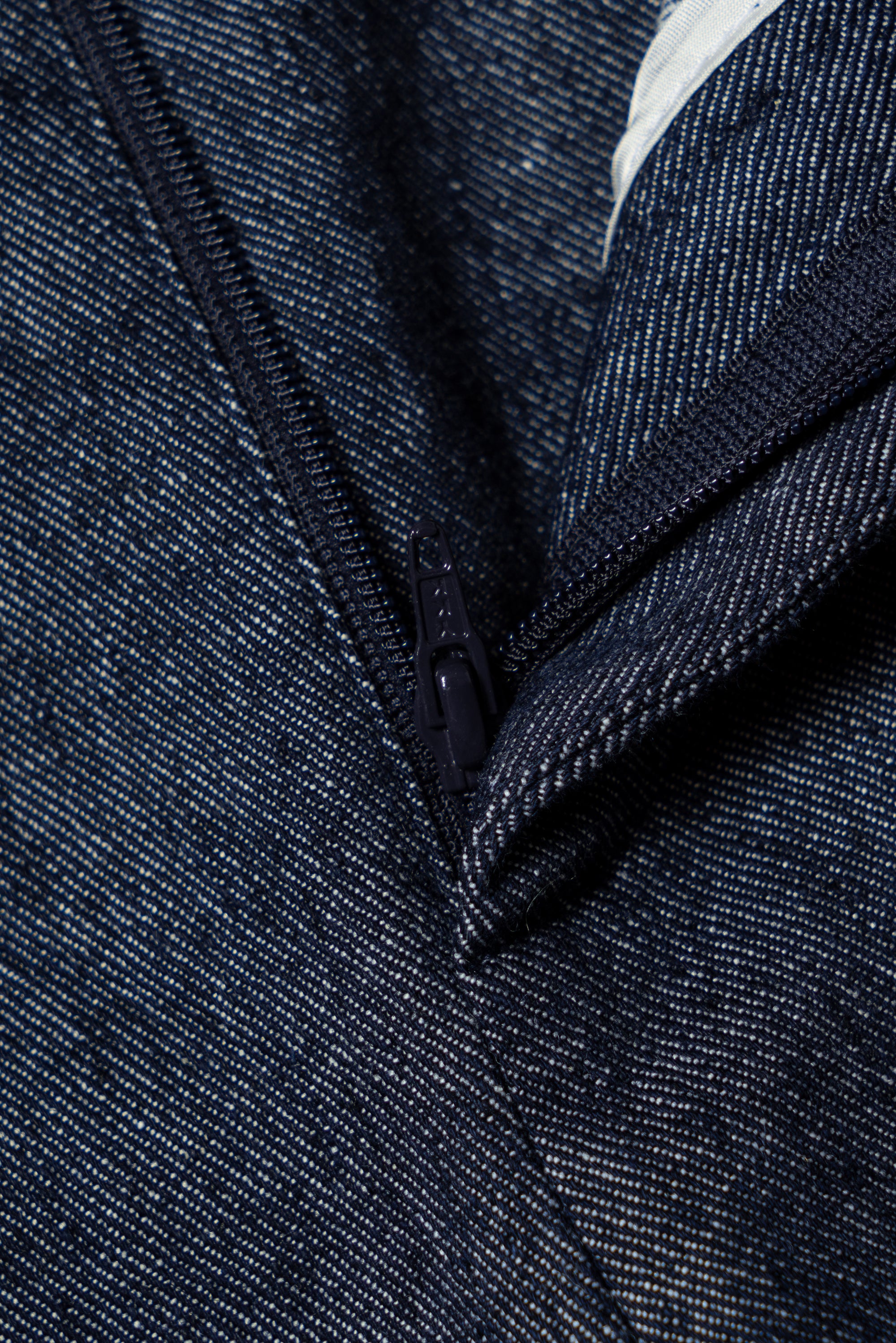 Indigo Linen Cotton Denim Shorts