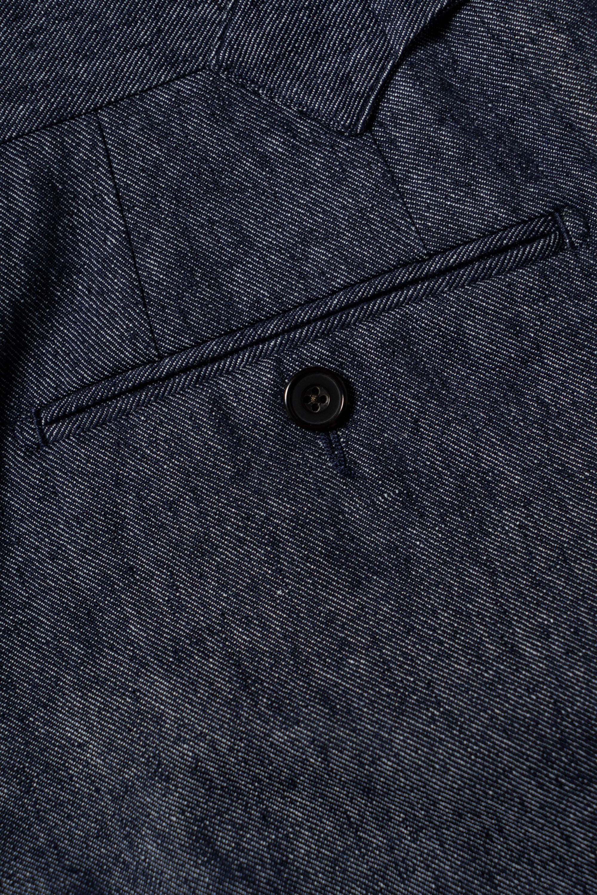 Indigo Linen Cotton Denim Shorts