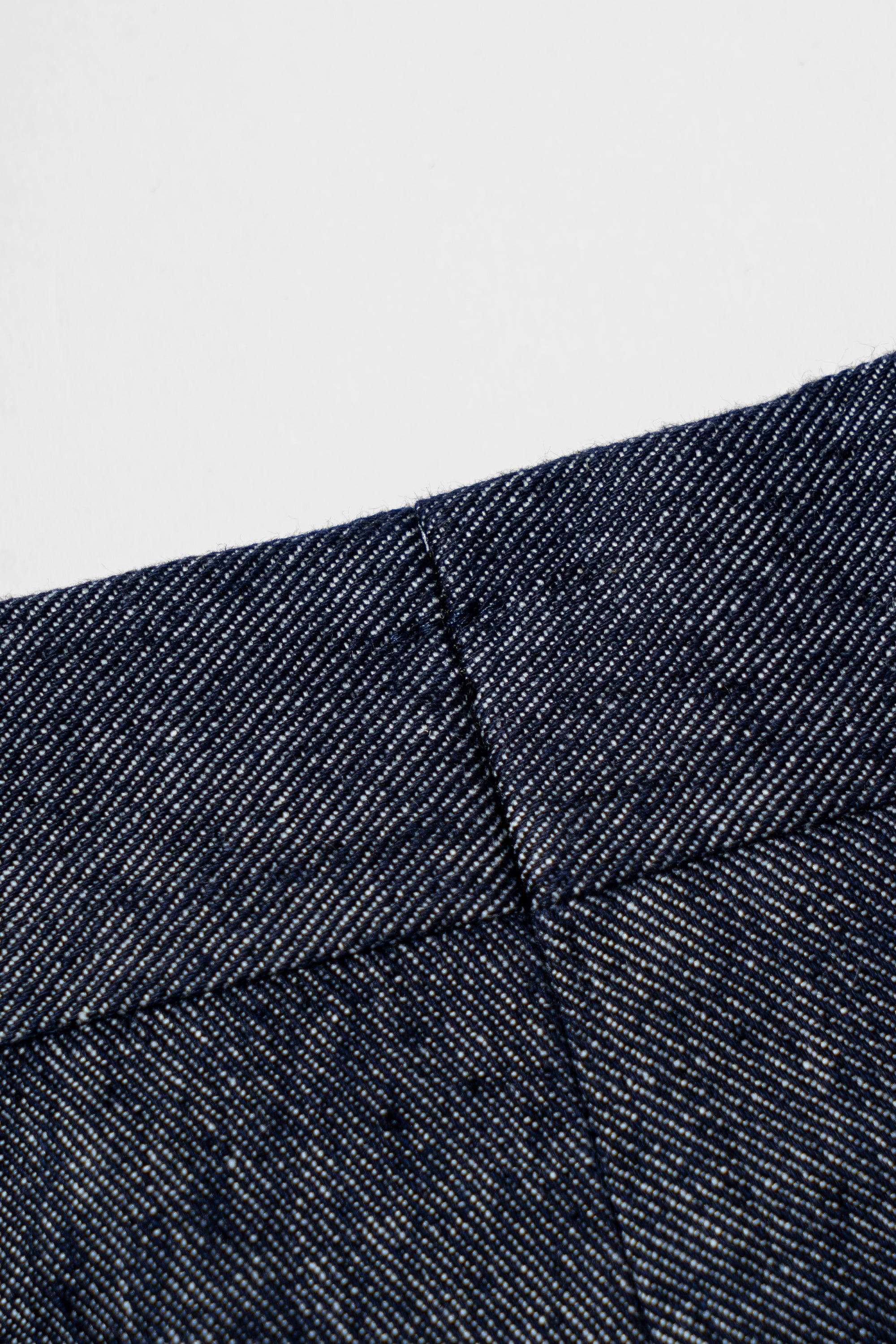 Indigo Linen Cotton Denim Shorts