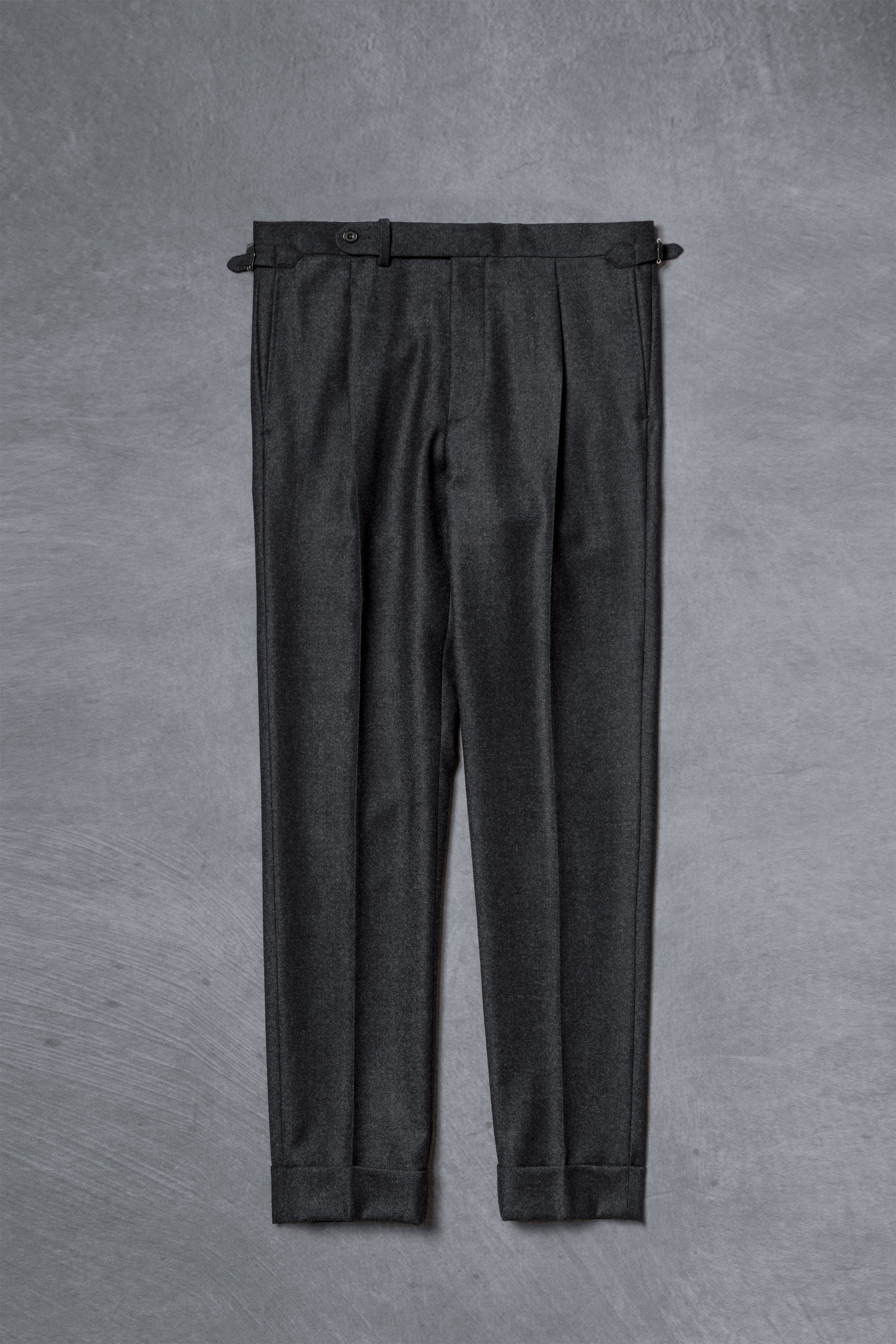MTO Charcoal Worsted Flannel Suit #17