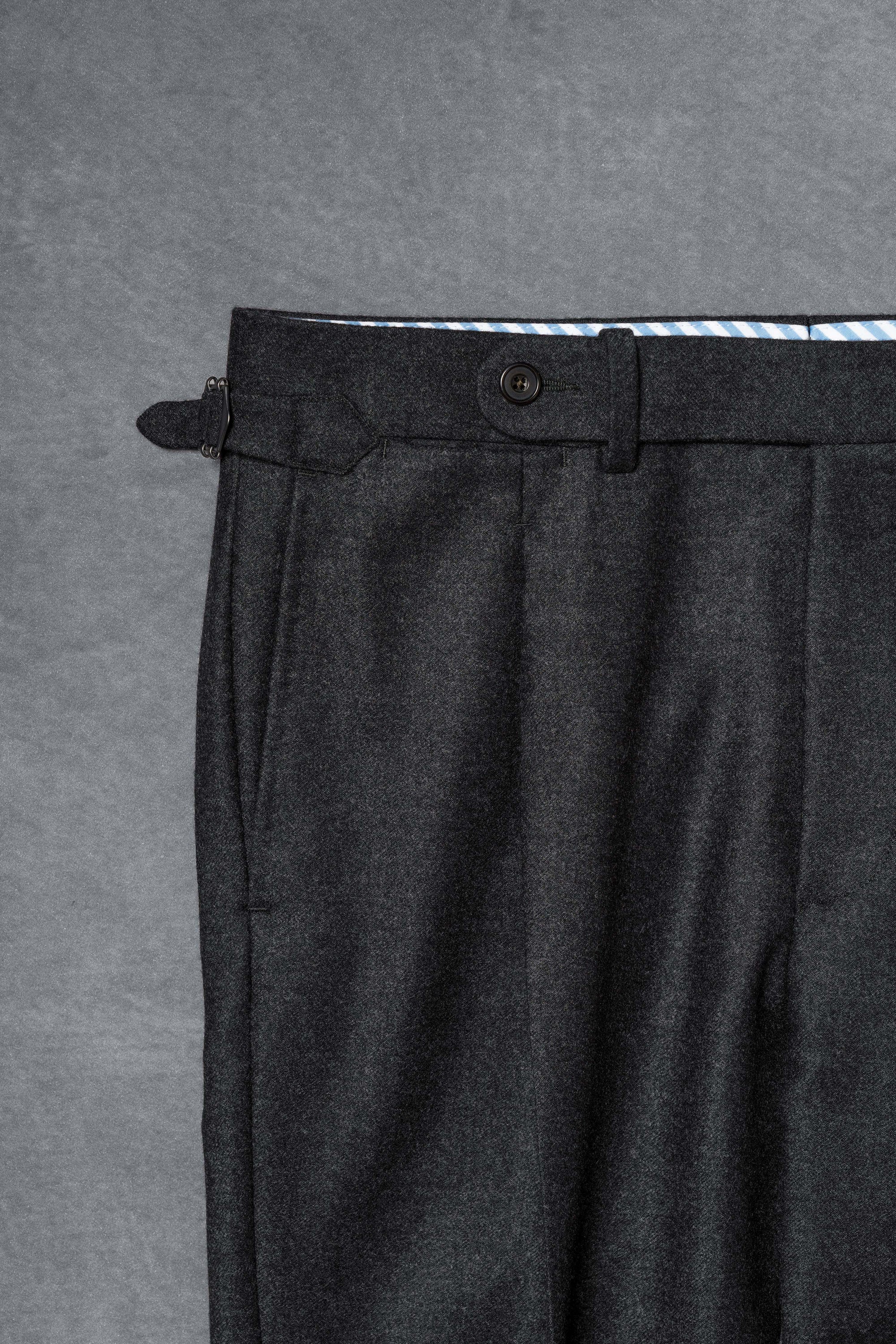 MTO Charcoal Worsted Flannel Suit #17