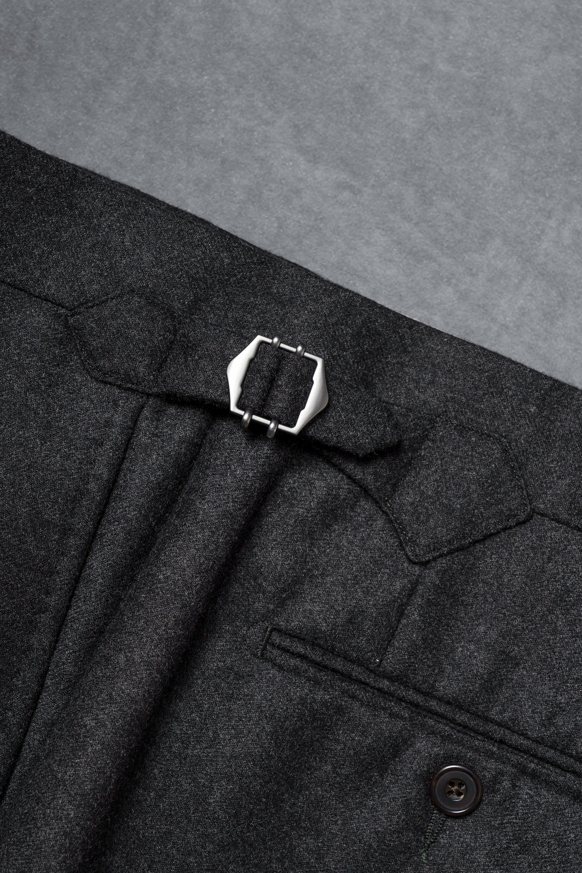 MTO Charcoal Worsted Flannel Suit #17