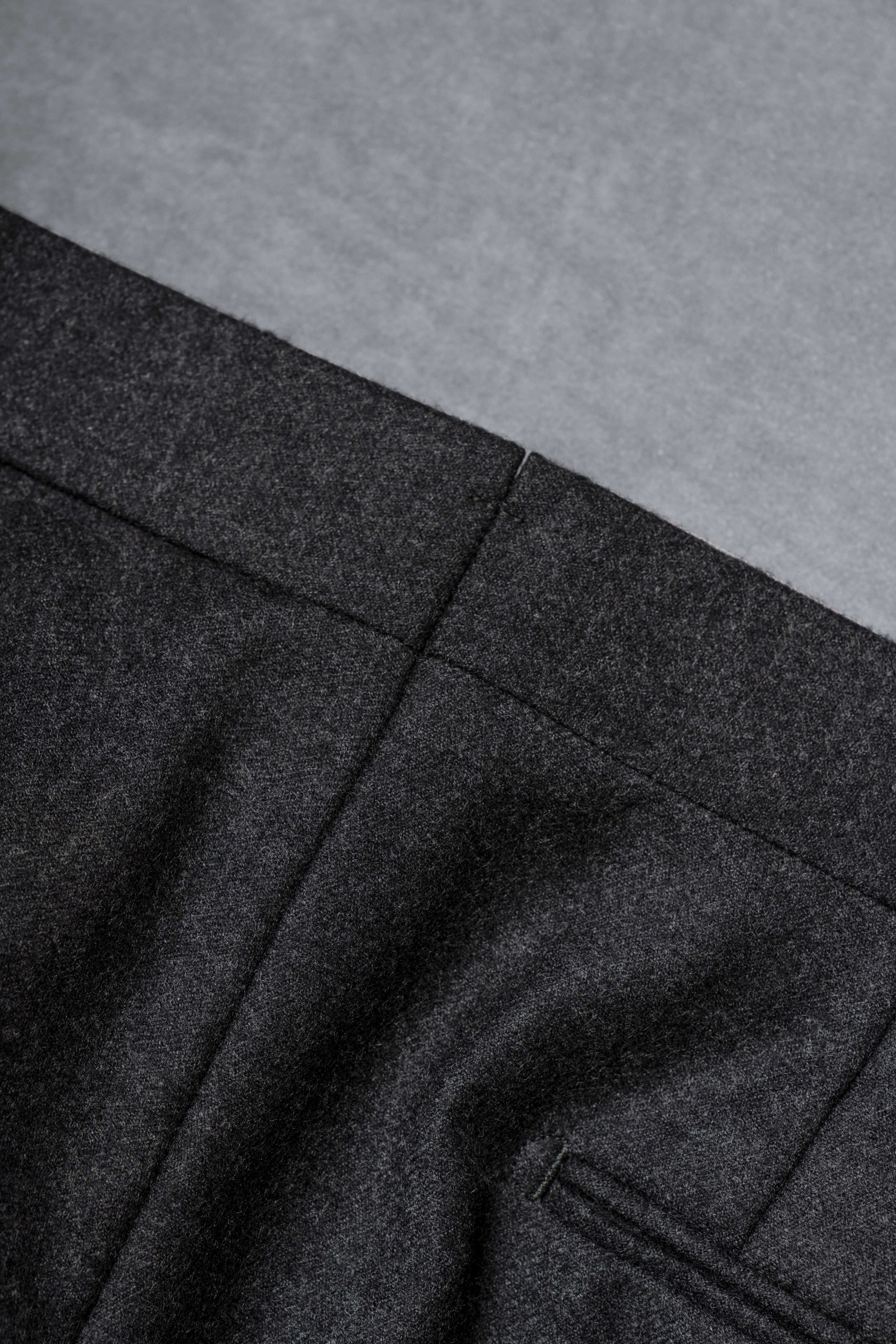 MTO Charcoal Worsted Flannel Suit #17