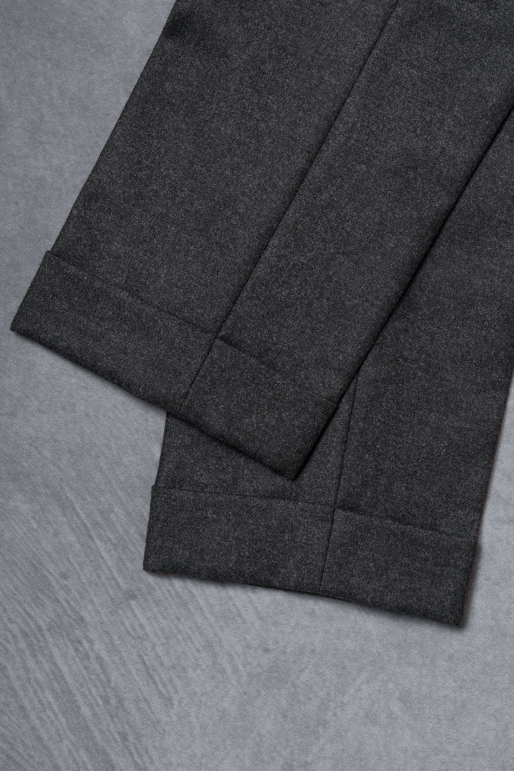 MTO Charcoal Worsted Flannel Suit #17