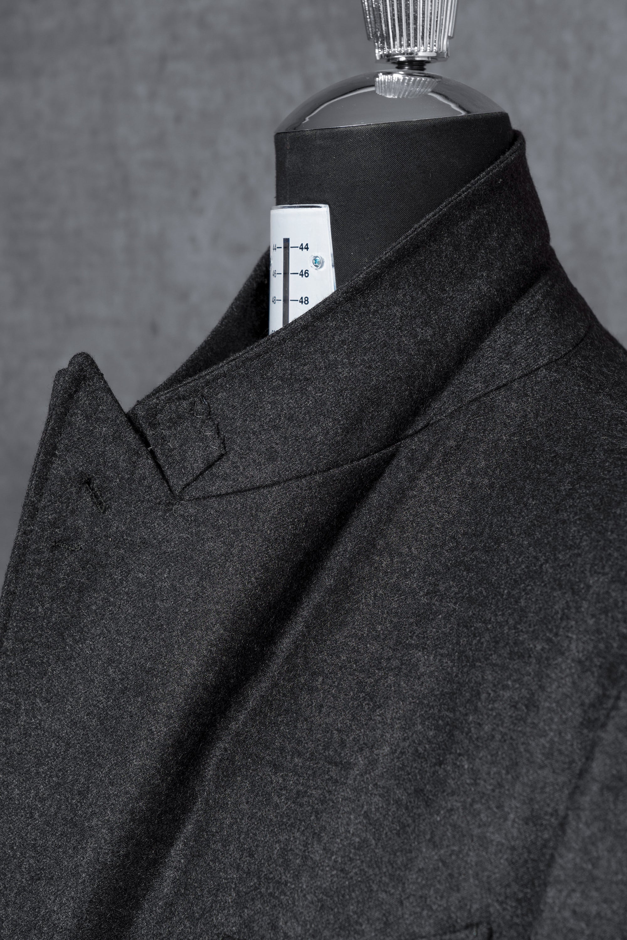 MTO Charcoal Worsted Flannel Suit #17