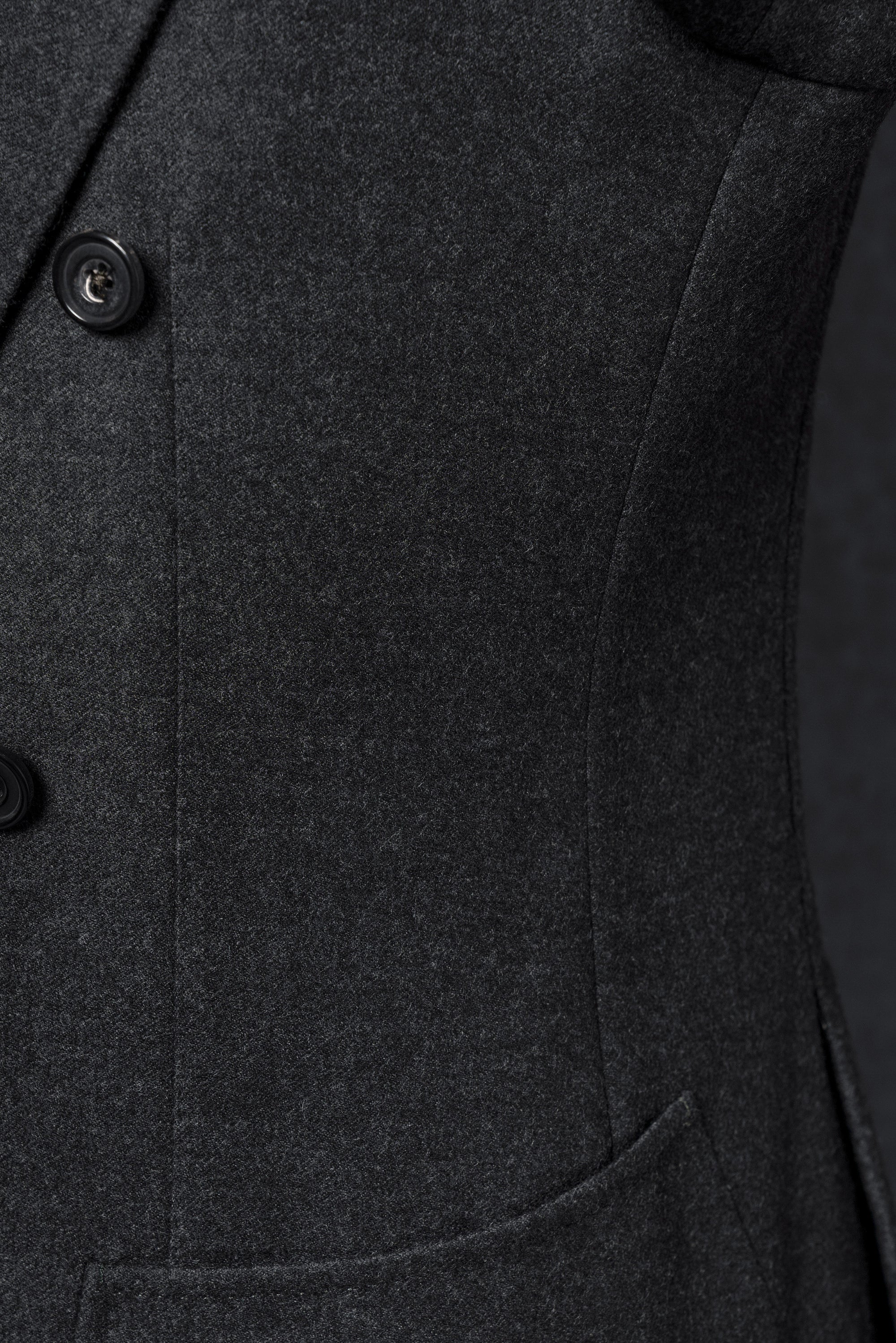 MTO Charcoal Worsted Flannel Suit #17