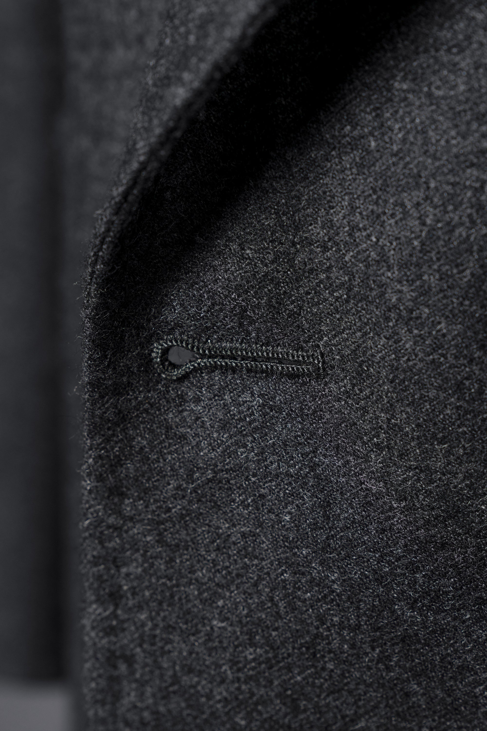 MTO Charcoal Worsted Flannel Suit #17